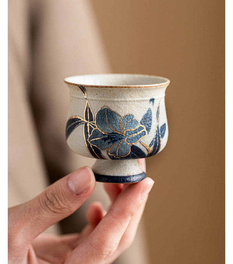 old clay blue and white volcanic stone – Old Clay Blue-and-White Volcanic Stone Style Caramel Glaze by Kungfuyang, view 6-2