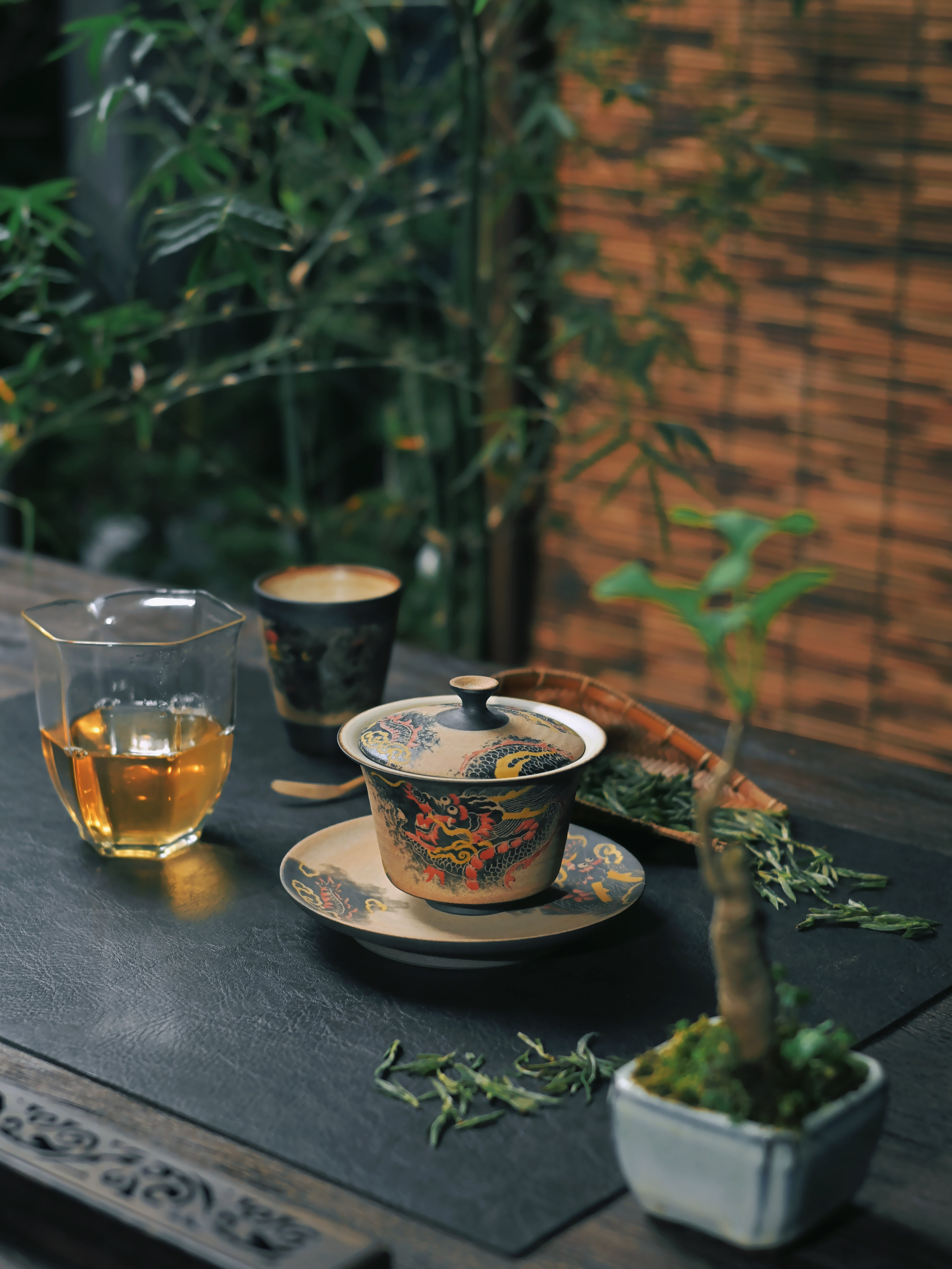9C38F1B0 170C 4E83 BAE8 49746BB61895 – Jingdezhen Hand-carved and Hand-Painted Dragon Clay Gaiwan by Kungfuyang