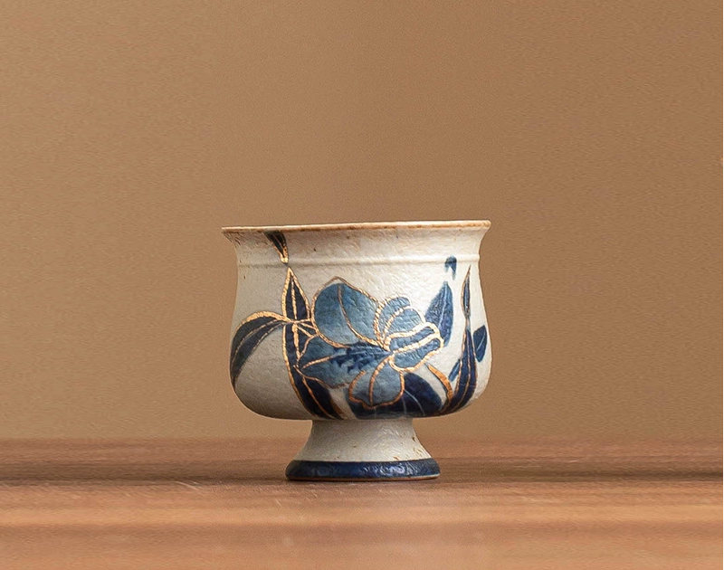 old clay blue and white volcanic stone – Old Clay Blue-and-White Volcanic Stone Style Caramel Glaze by Kungfuyang, view 5-2