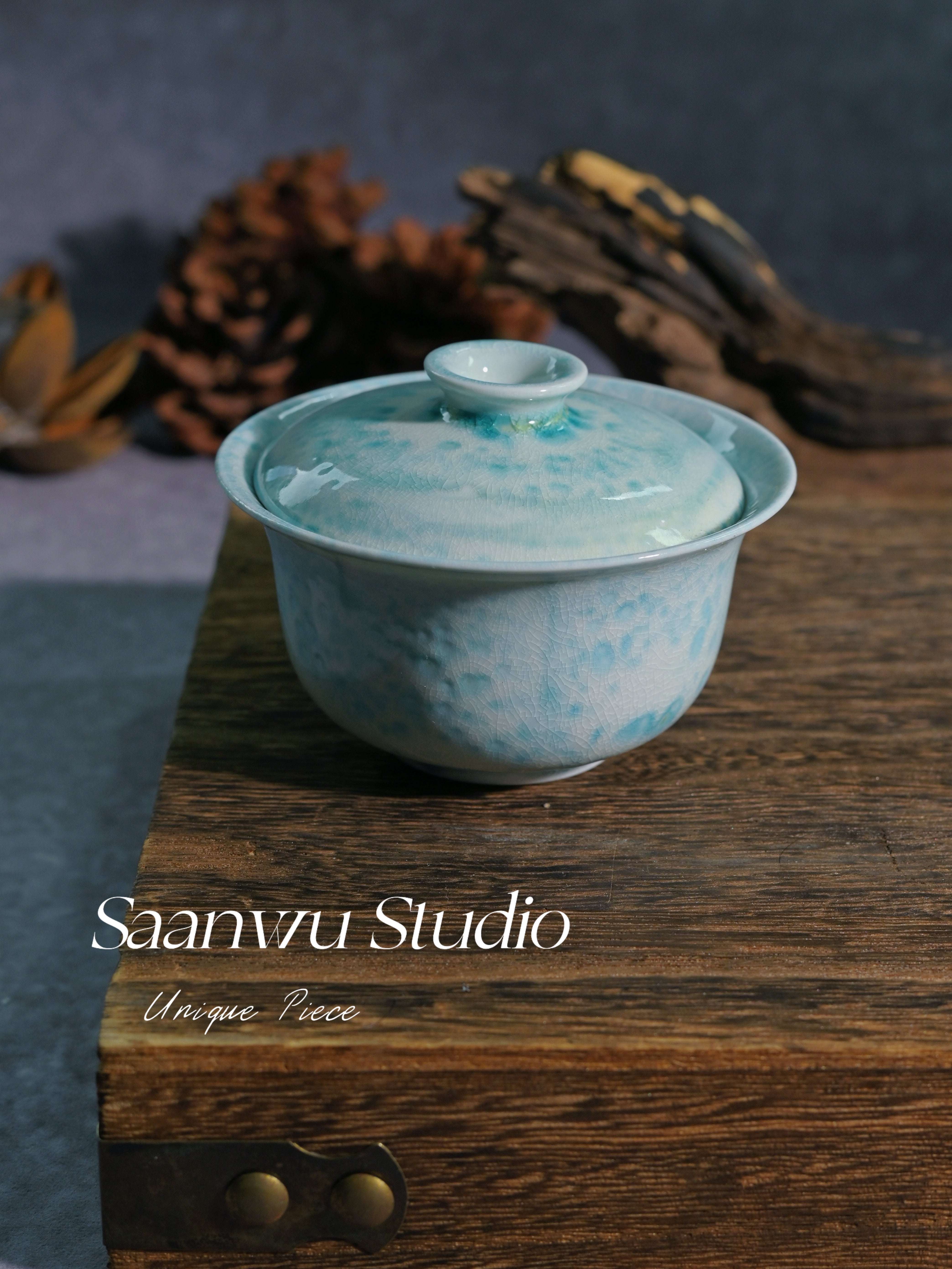 Kungfuyang Unique Piece Handmade Soda-Fired Gaiwans 130ml, product view 3