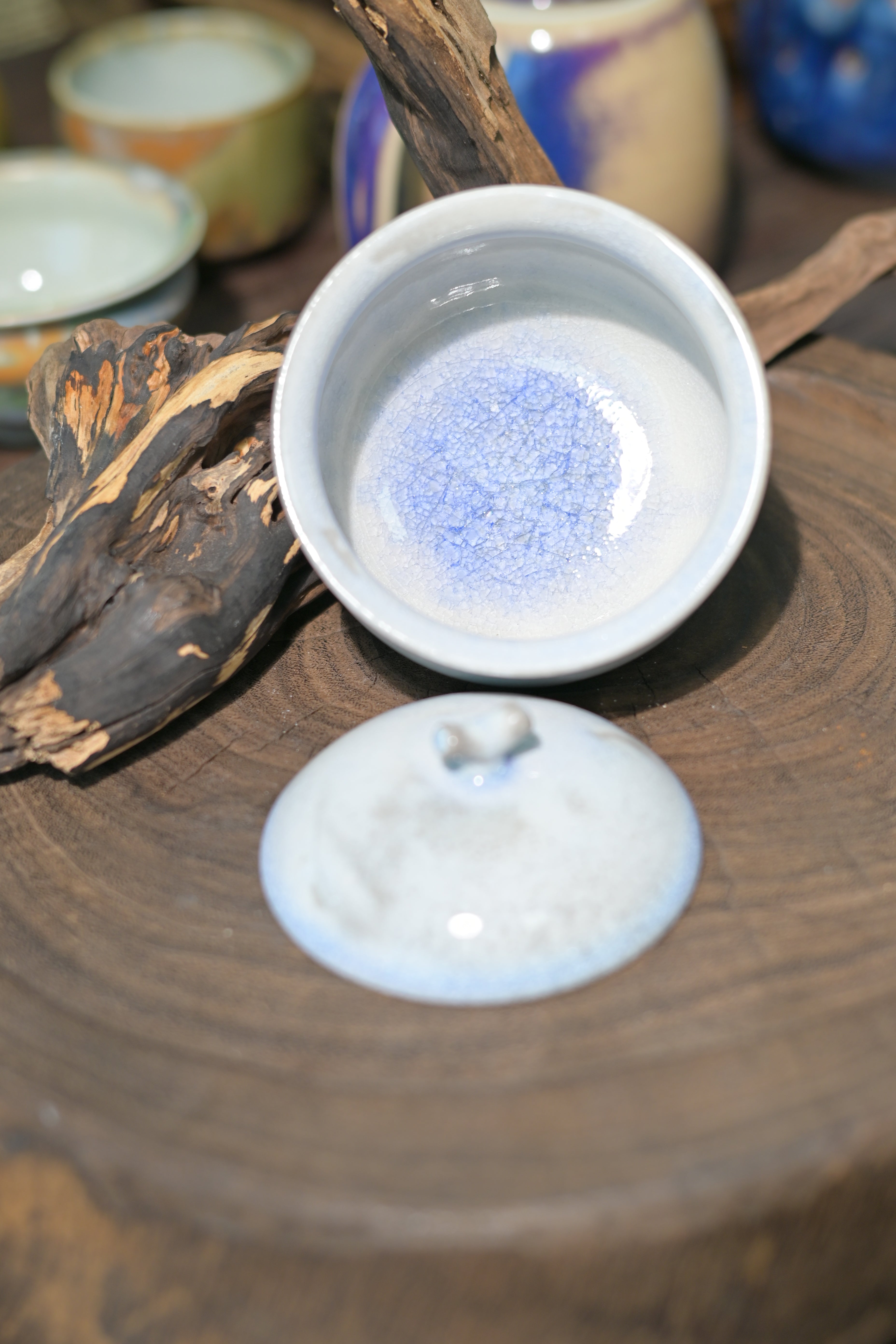 Kungfuyang Unique Piece Jingdezhen Wood-Fired Soda Glaze Gaiwan 100ml, product view 10