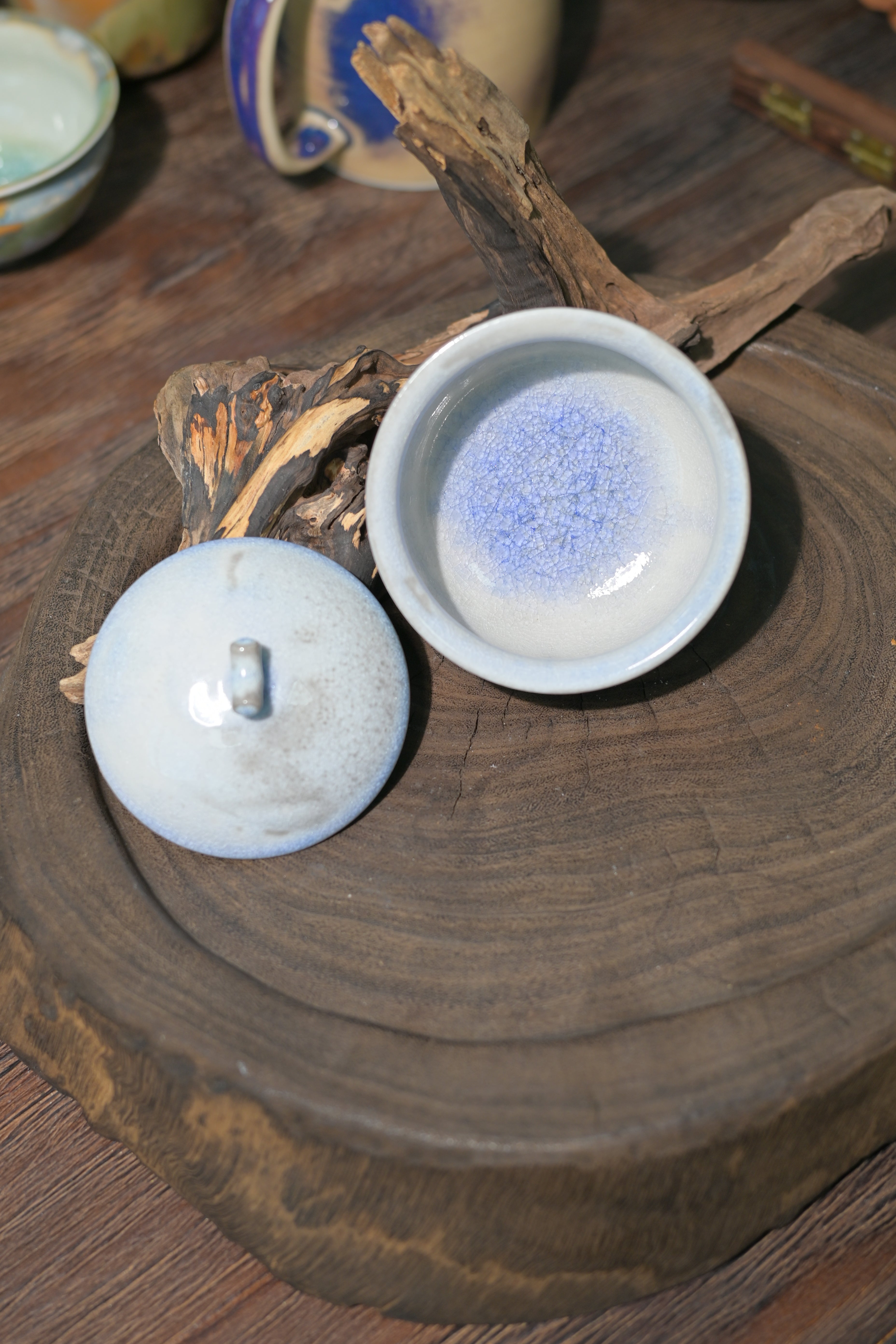 Kungfuyang Unique Piece Jingdezhen Wood-Fired Soda Glaze Gaiwan 100ml, product view 11