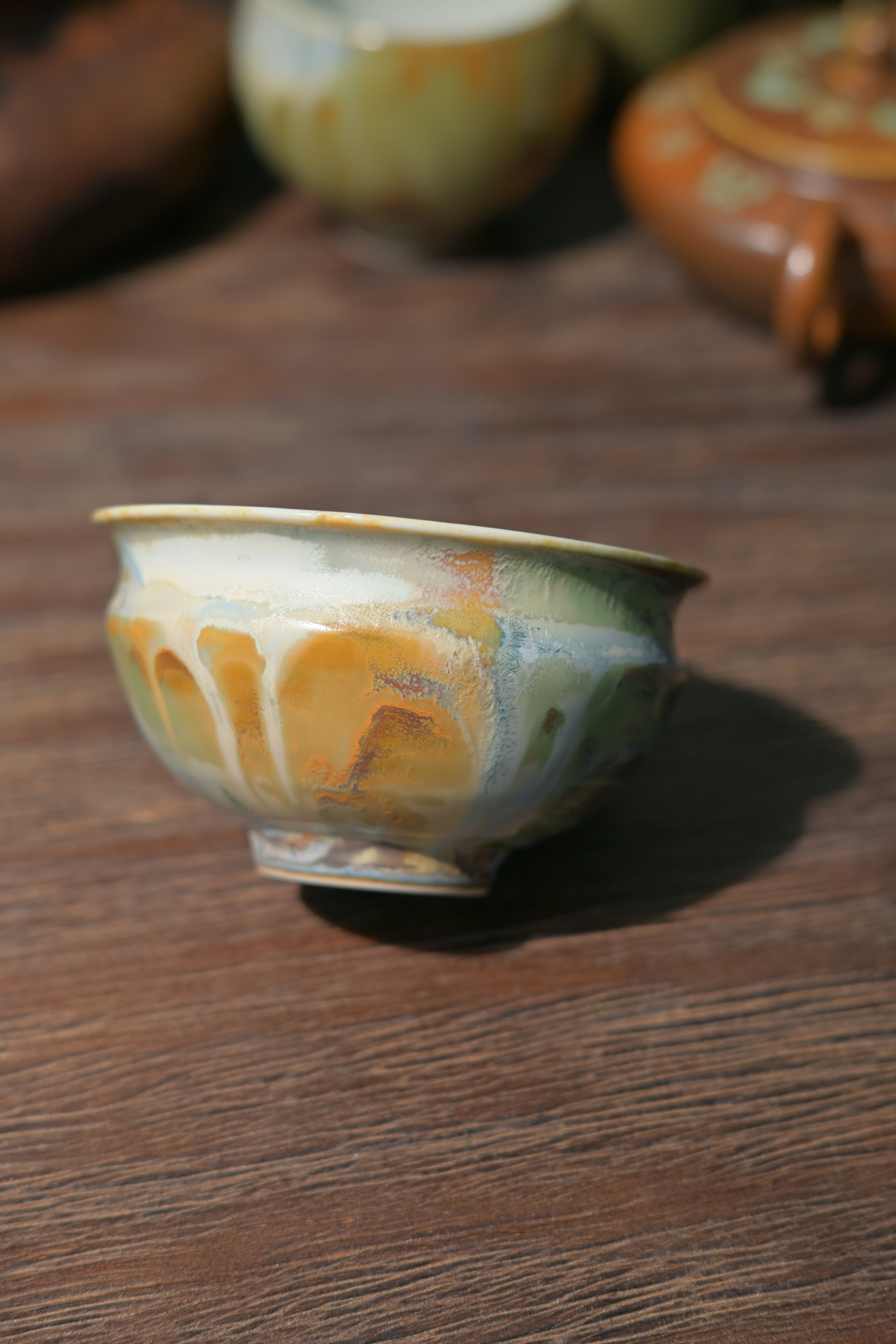 Kungfuyang Unique Piece Jingdezhen Handmade Underglaze Colored Teacup, product view 3