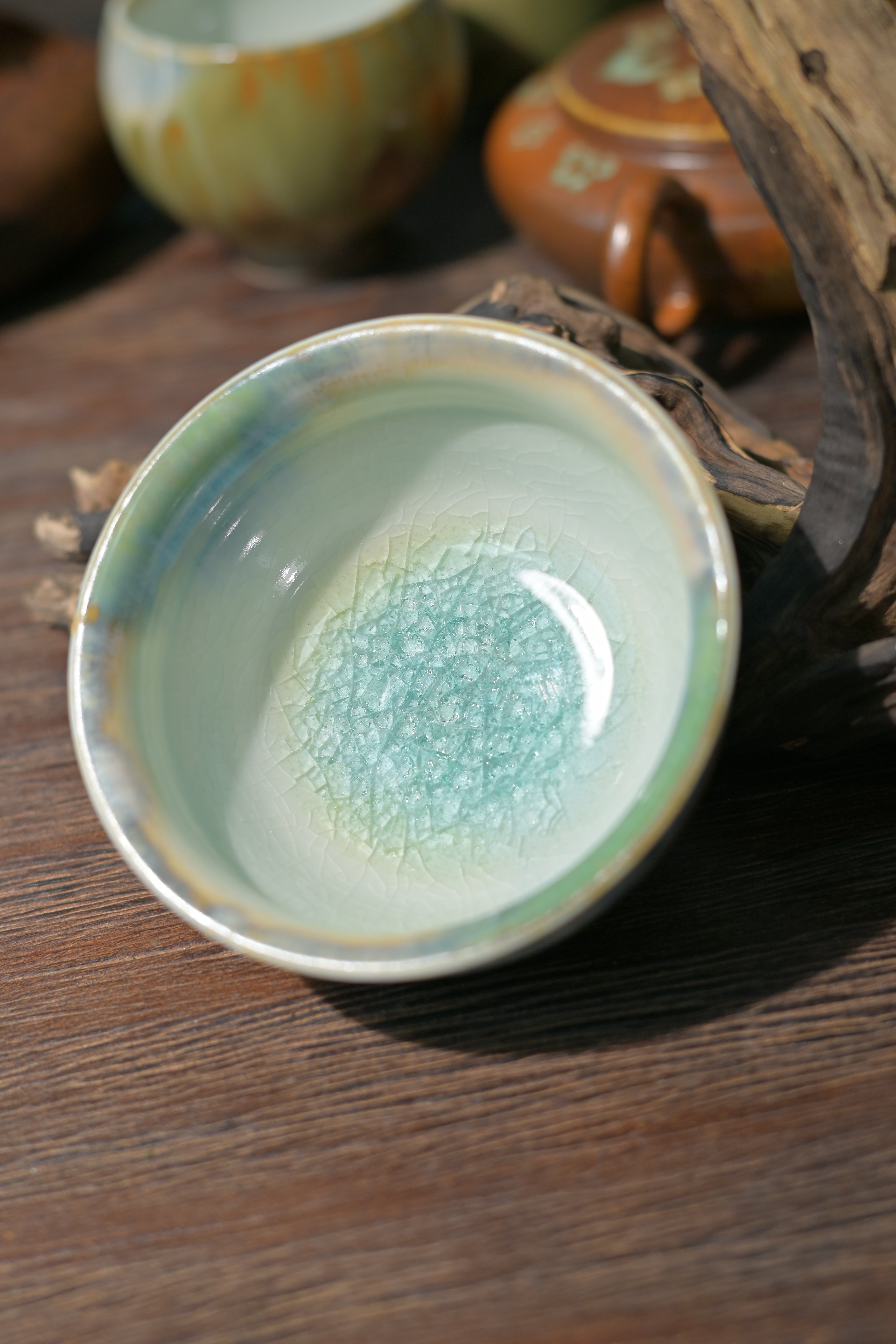 Kungfuyang Unique Piece Jingdezhen Handmade Underglaze Colored Teacup, product view 6