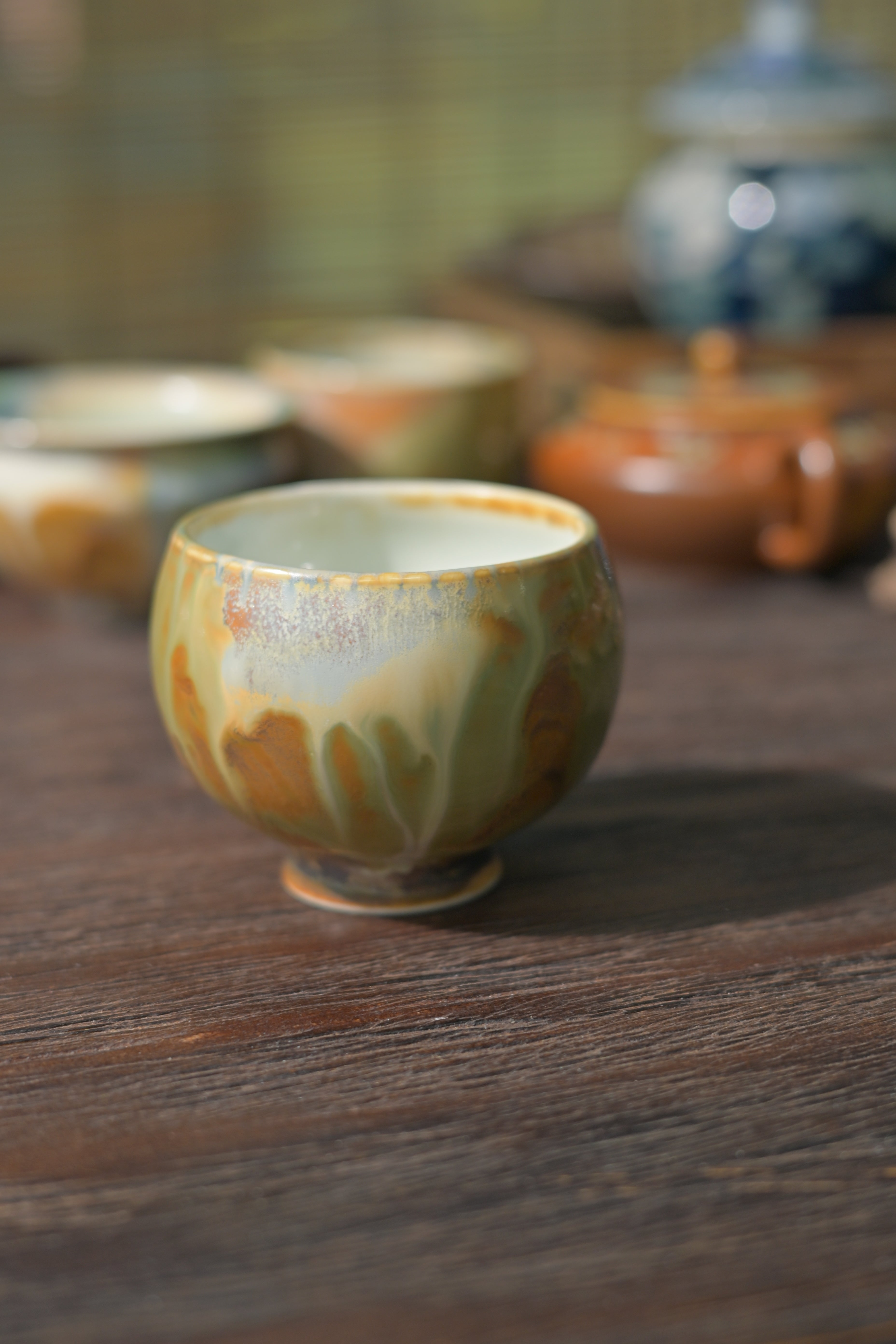 Kungfuyang Unique Piece Jingdezhen Handmade Underglaze Colored Teacup, product view 10