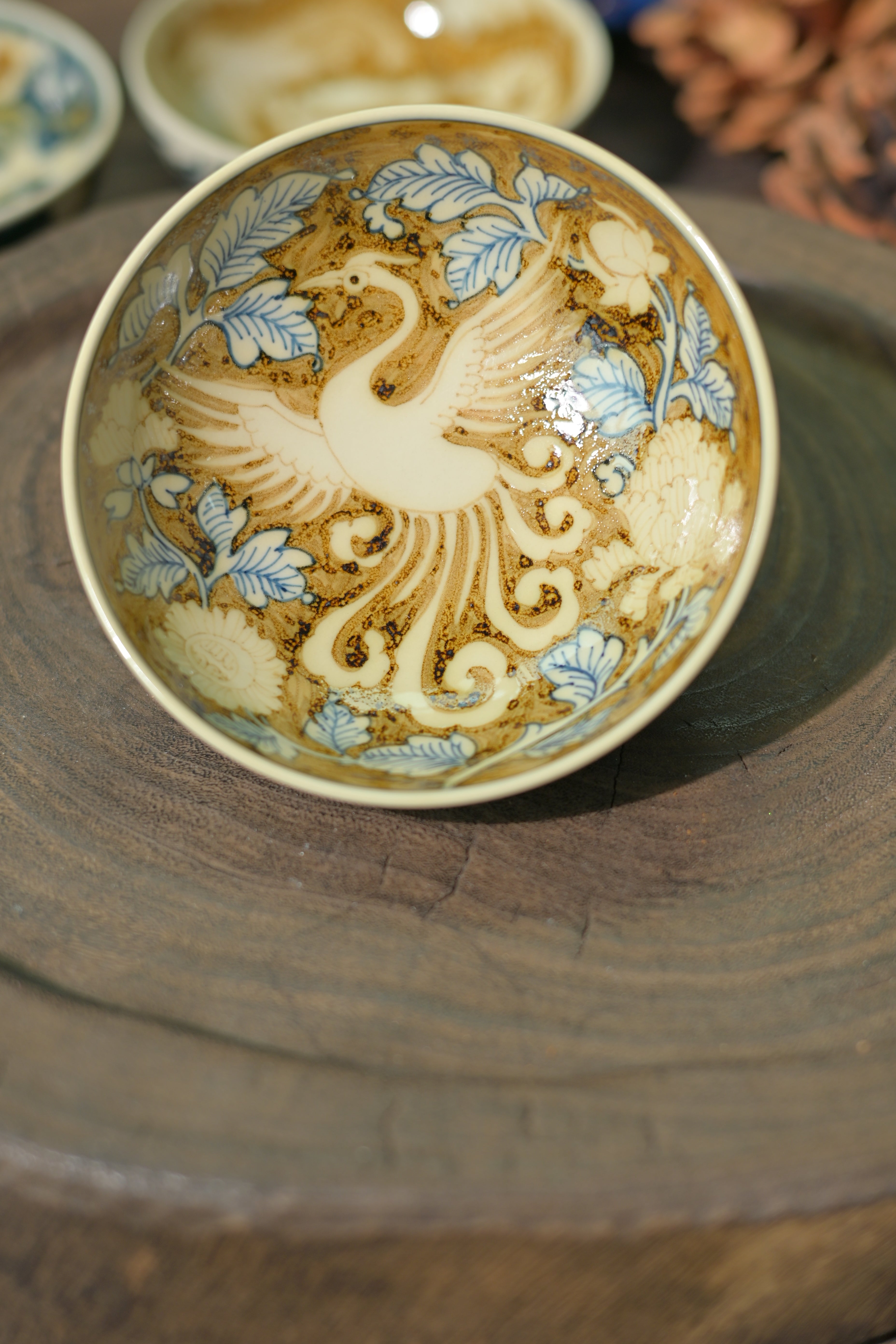 Kungfuyang Jingdezhen Hand-Painted Underglaze Gold Phoenix Pu'er Teacup, product view 4