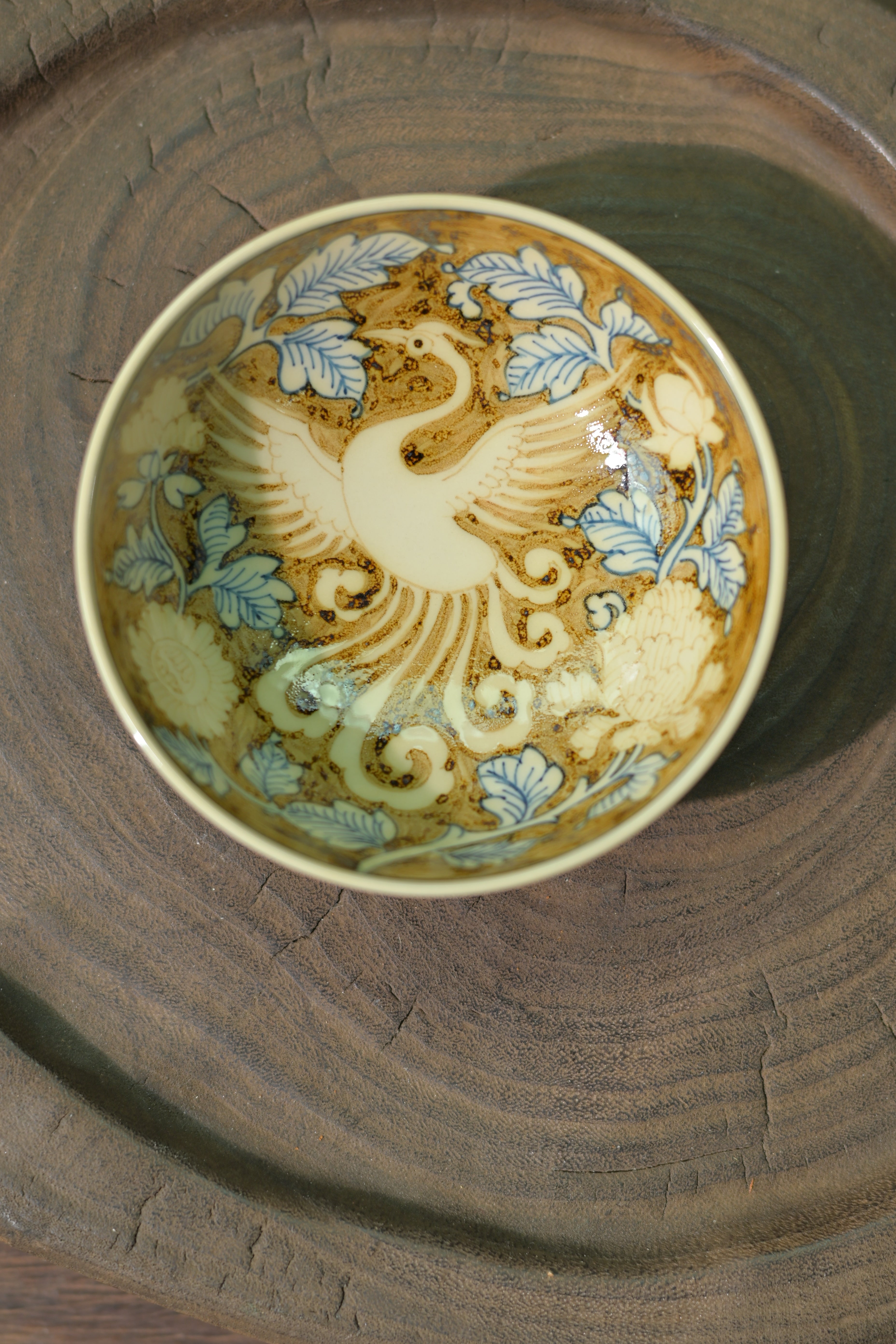Kungfuyang Jingdezhen Hand-Painted Underglaze Gold Phoenix Pu'er Teacup, product view 6