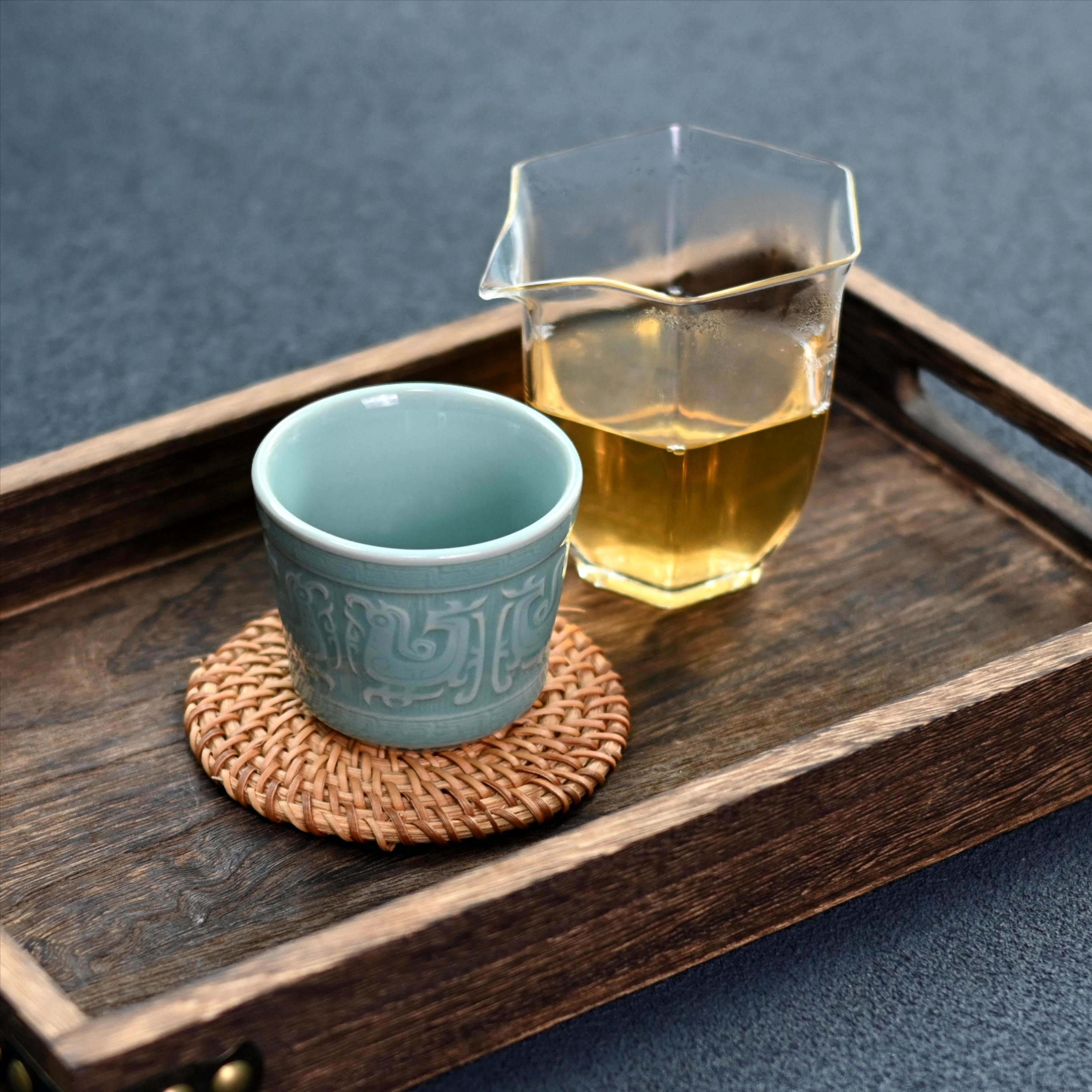 Kungfuyang Longquan Celadon Celestial Blue Six-Phoenix Totem Master’s Cup, product view 8
