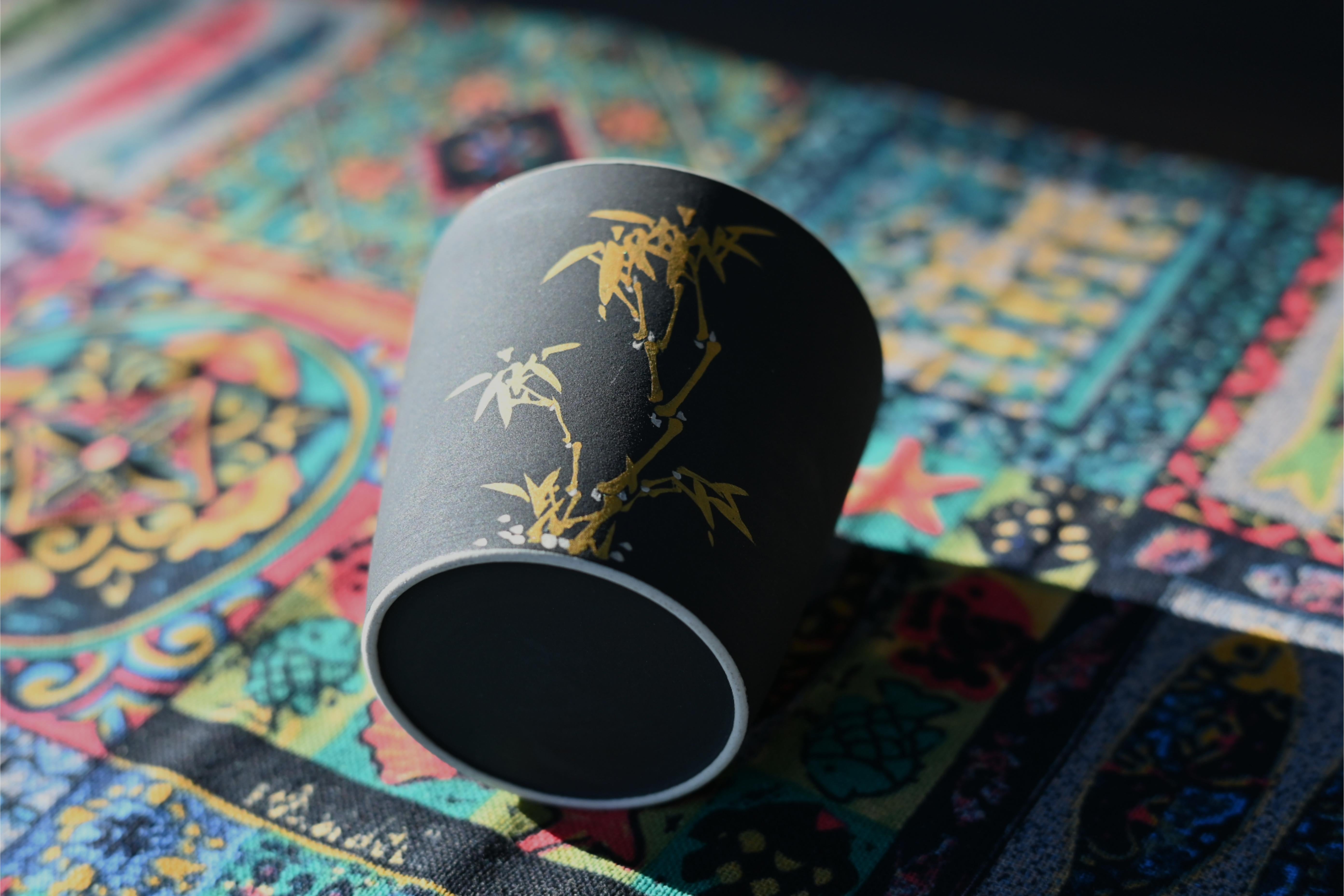 Kungfuyang "Four Gentlemen" Plants Patterns Matt Glaze Non-Reflective, product view 9