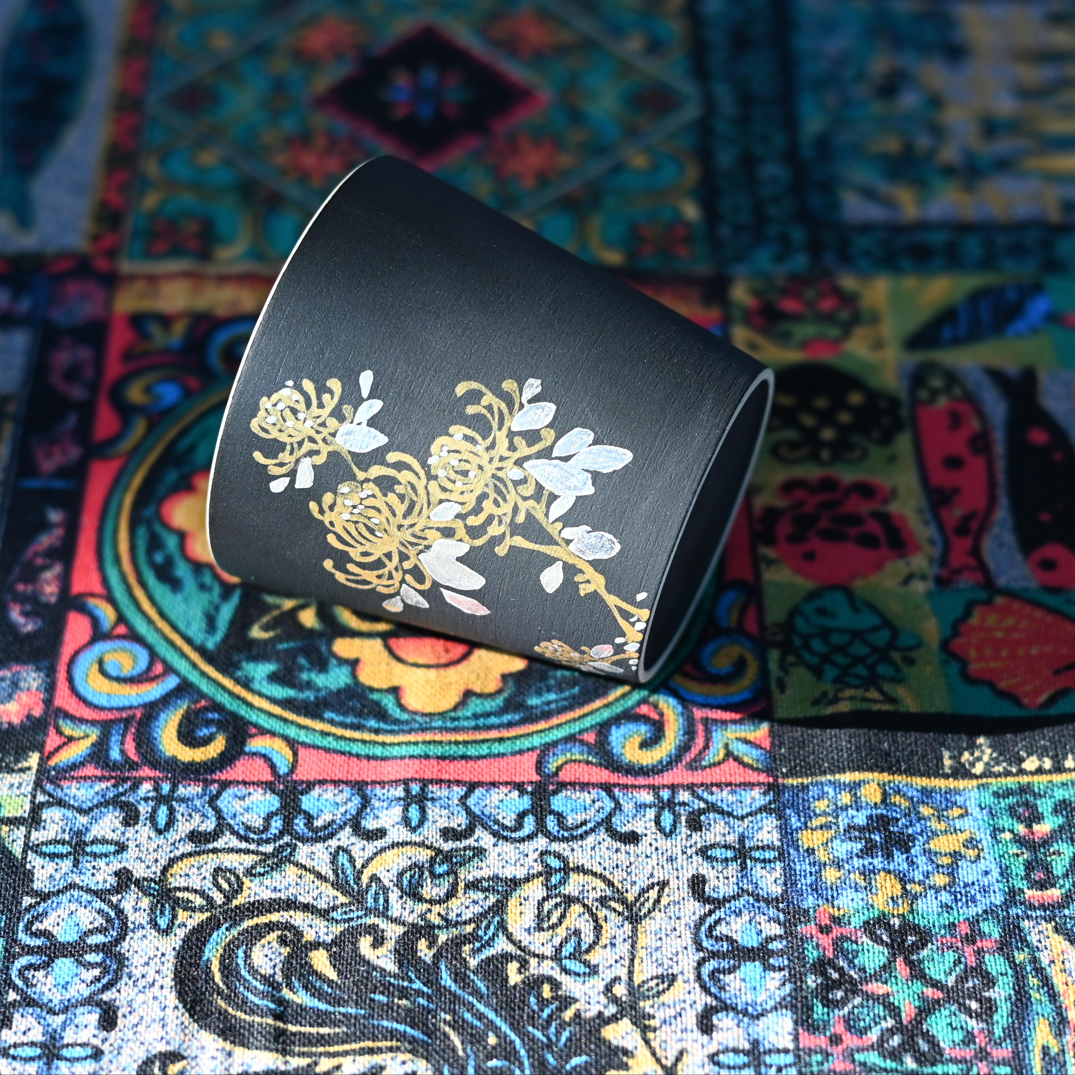 Kungfuyang "Four Gentlemen" Plants Patterns Matt Glaze Non-Reflective, product view 14