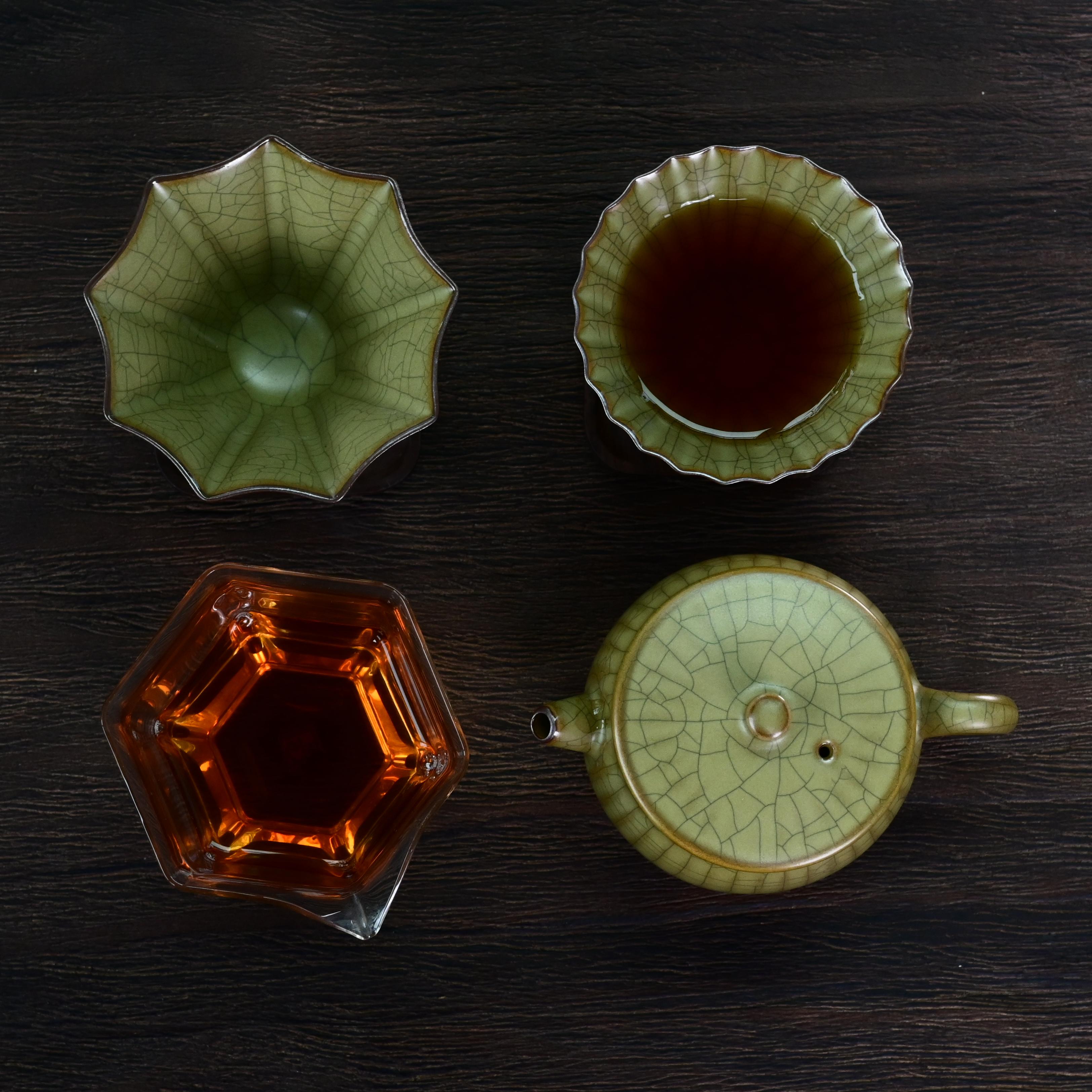 Kungfuyang Longquan Celadon – Ge Kiln Hanwa (Han-style)Teapot, product view 13