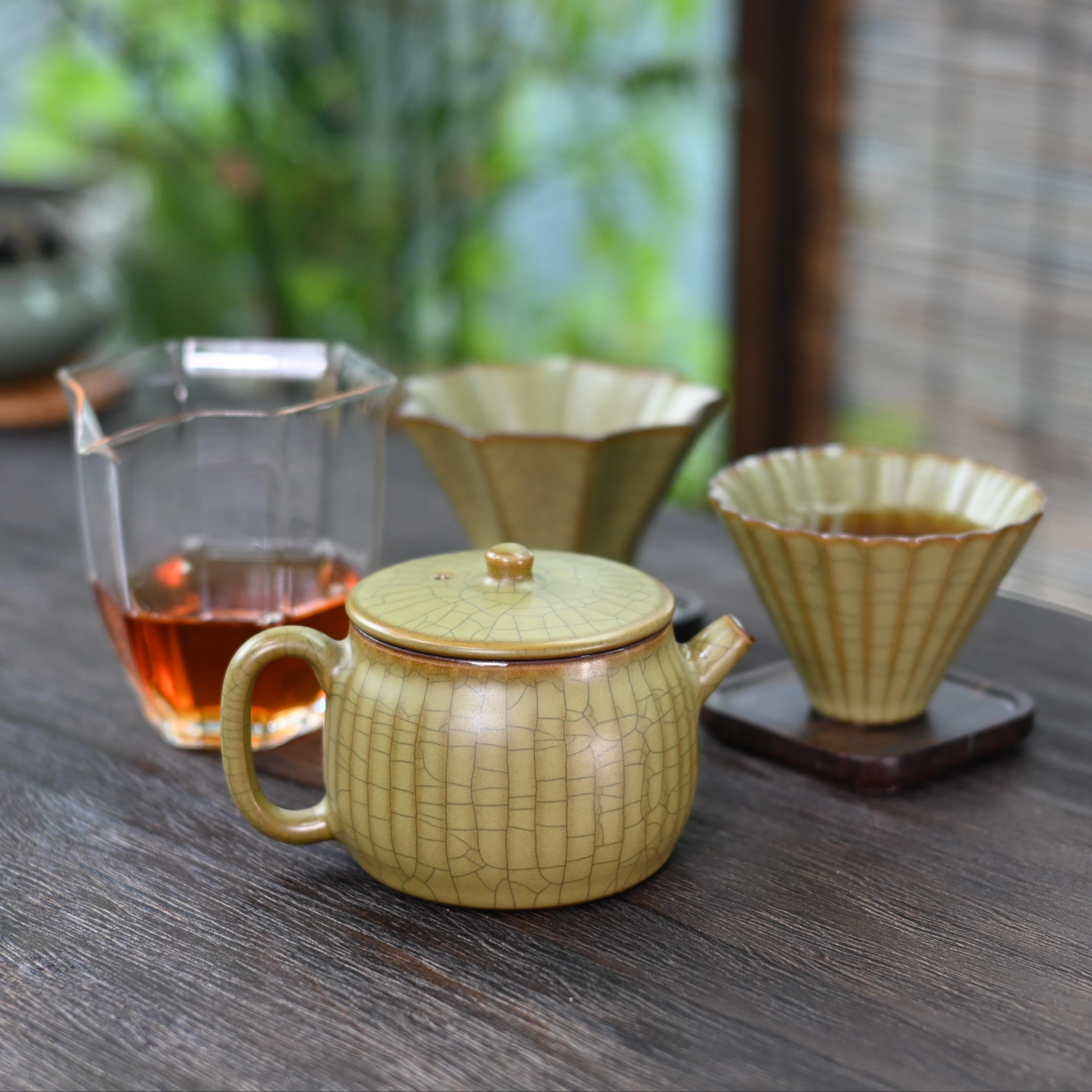 Kungfuyang Longquan Celadon – Ge Kiln Hanwa (Han-style)Teapot, product view 8