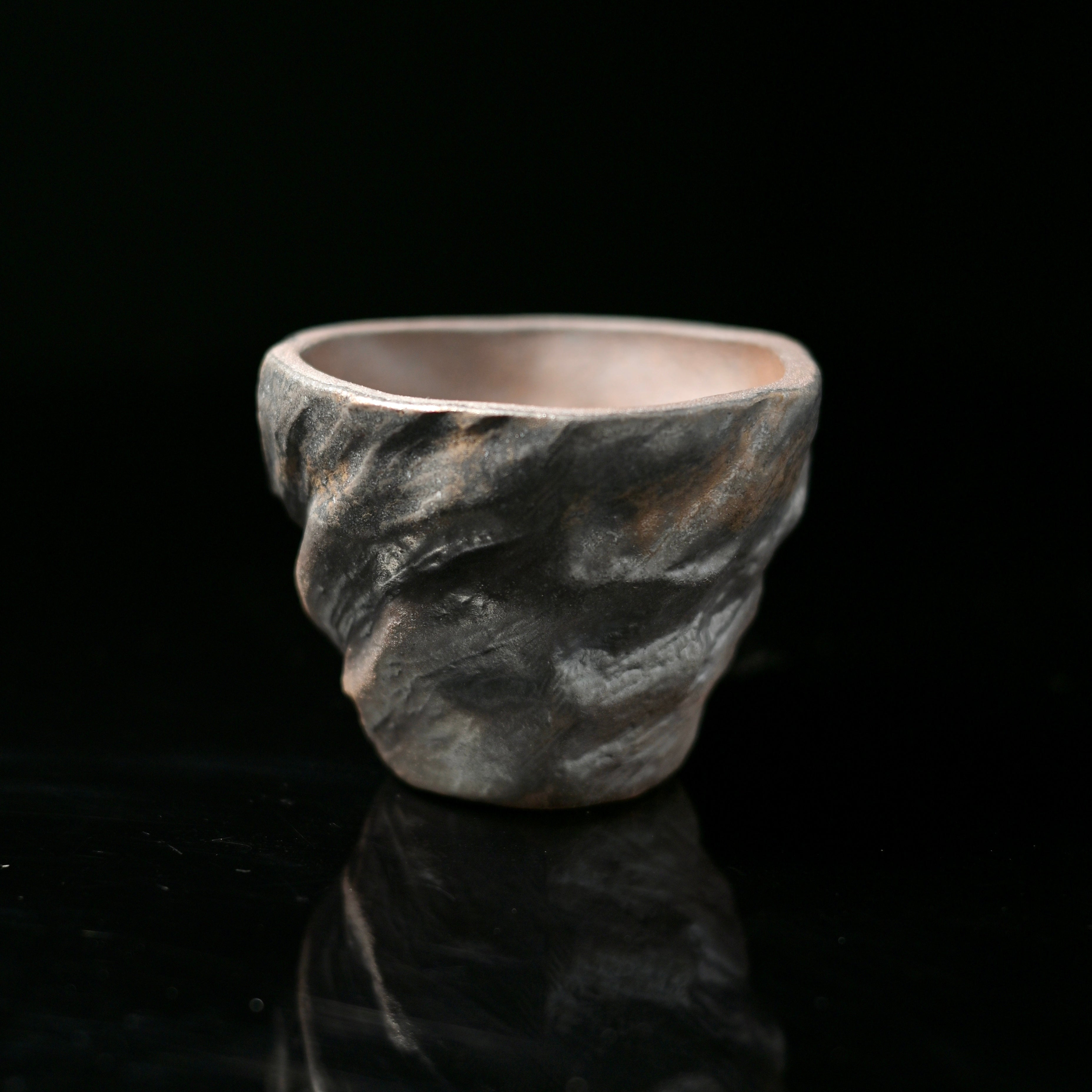 Imperfection design ceramic cup – Large Capacity (120ml) Wabi-Sabi Style Coarse Clay Wood-Fired by Kungfuyang