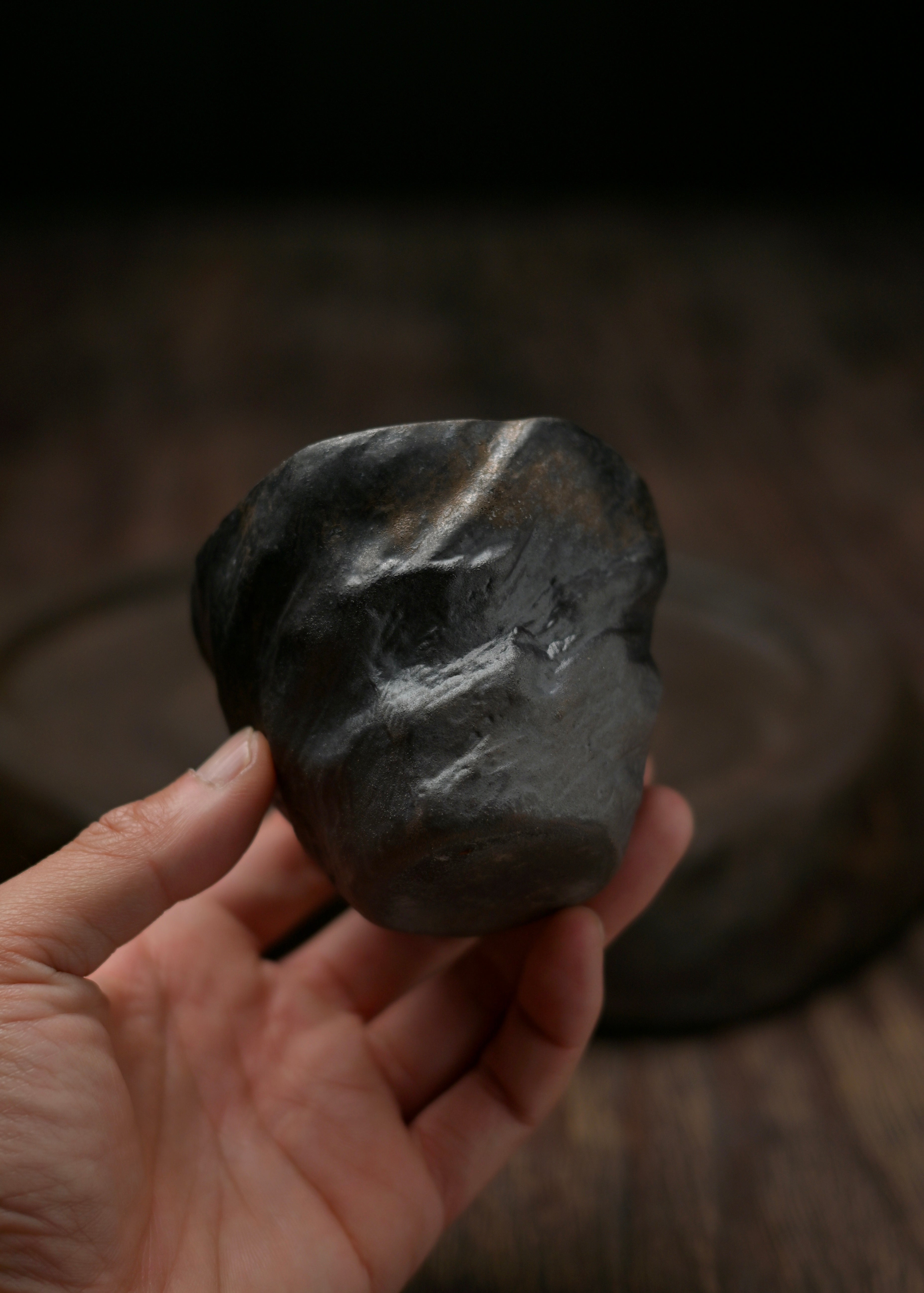 Irregular Teacup – Large Capacity (120ml) Wabi-Sabi Style Coarse Clay Wood-Fired by Kungfuyang