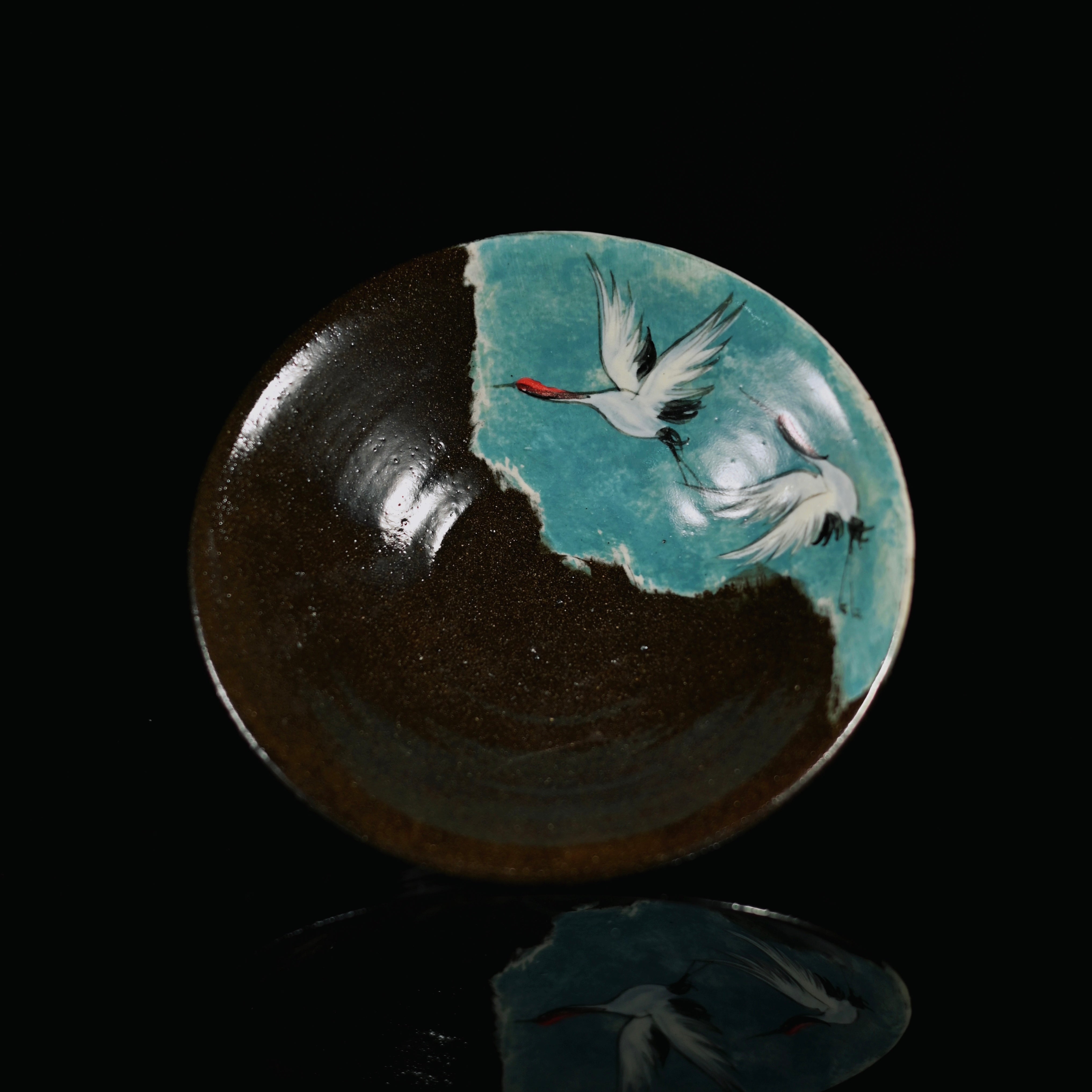 Jingdezhen handmade rough pottery drip – Jingdezhen Handmade Coarse Pottery Contrast Teapot Drip Tray by Kungfuyang