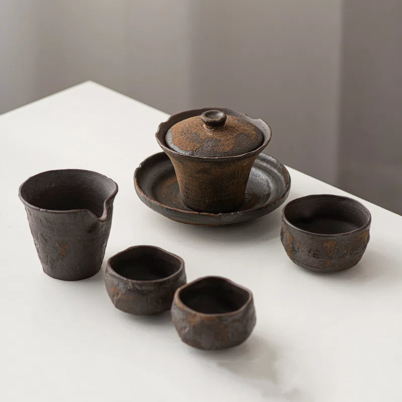 SKU 01 2 5064bd45 dc44 45dd ab40 – Wabi-Sabi Handcrafted Wood-Fired Coarse Clay Side-Handle by Kungfuyang
