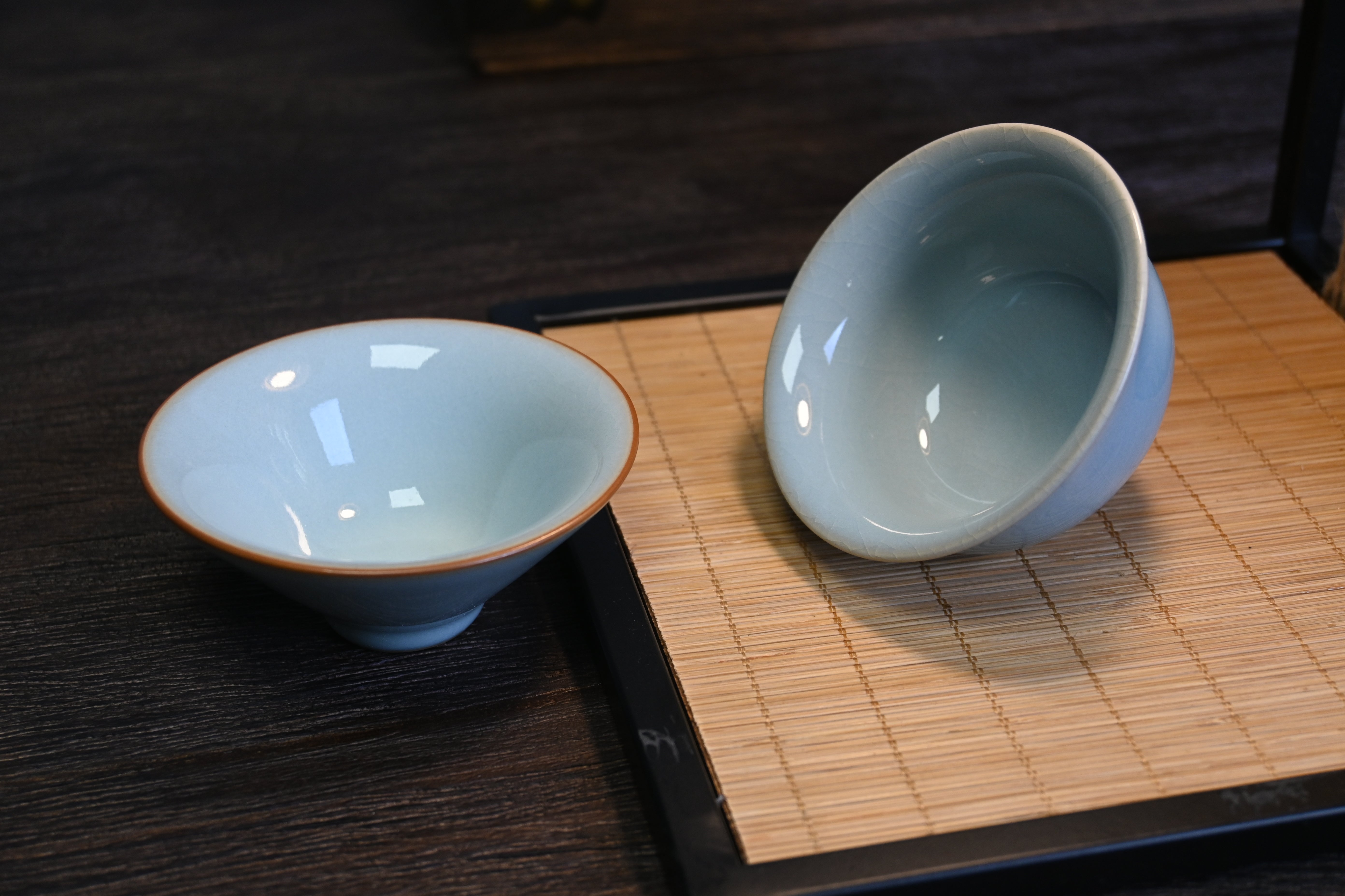 authentic chinese ru ware teacup from – Handcrafted Ru Kiln High-end Teacup Sky-blue by Kungfuyang
