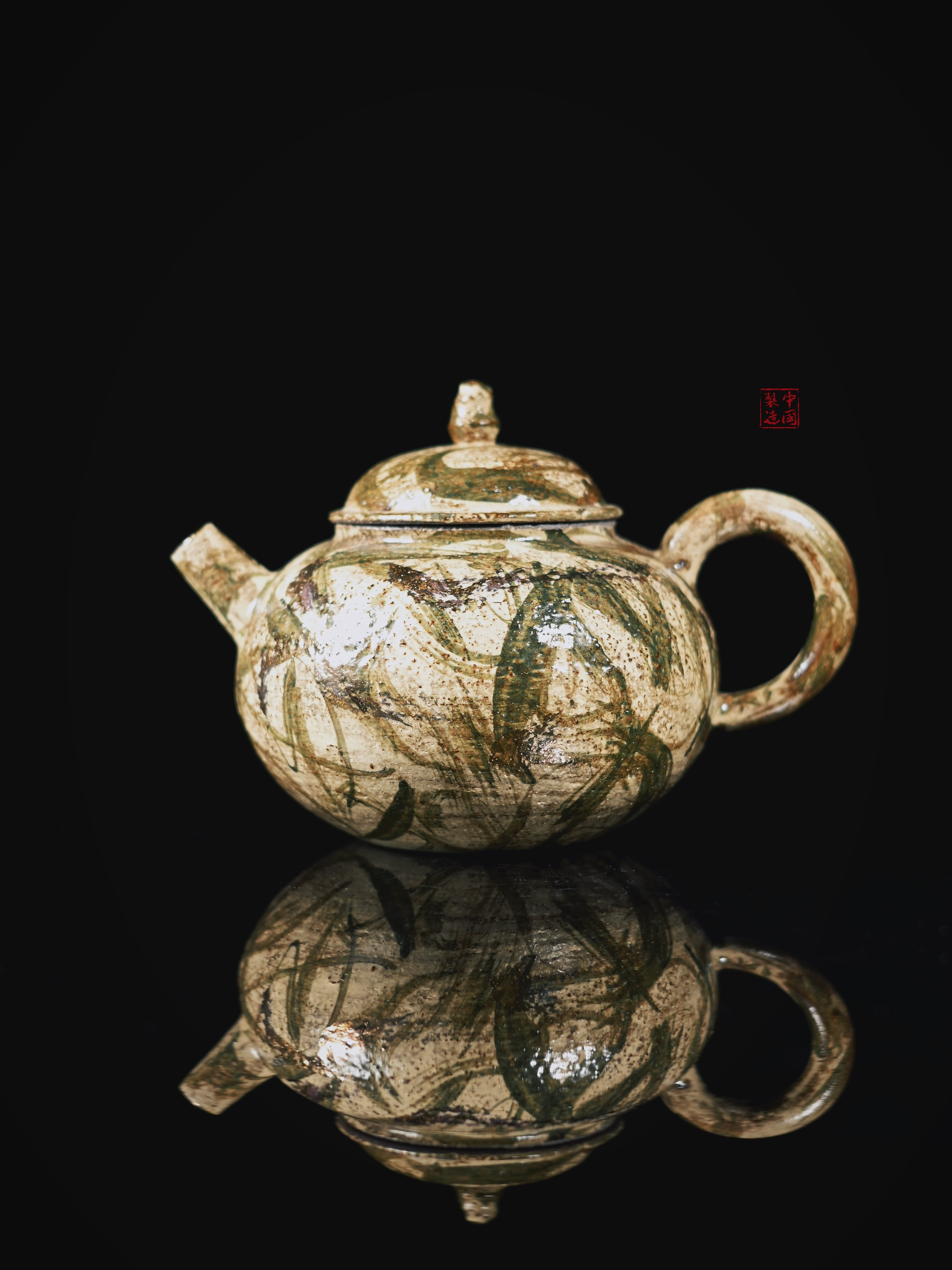 authentic jingdezhen ceramic artitry – Old Clay Sketch-Style Hand-Painted Tea Set by Kungfuyang