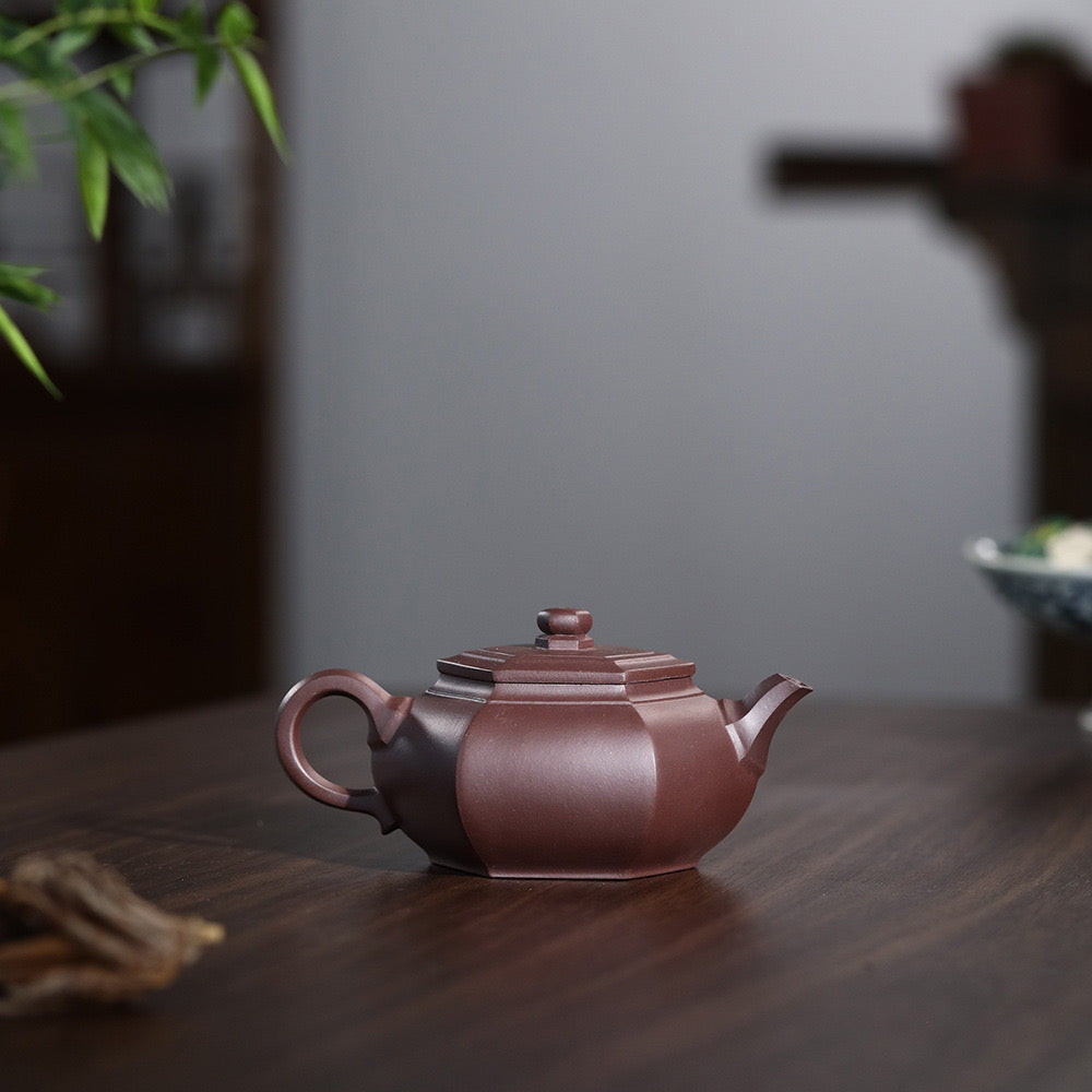 authentic purple clay teapot for tea – Yixing Purple Clay Teapot Handmade Hexagonal Kung Fu Teapot by Kungfuyang