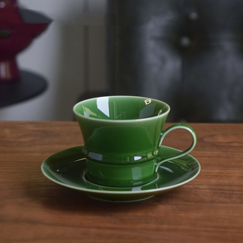 bamboo shape handcrafted coffee mug – Handcrafted Jade Green Bamboo Coffee / Teacup by Kungfuyang