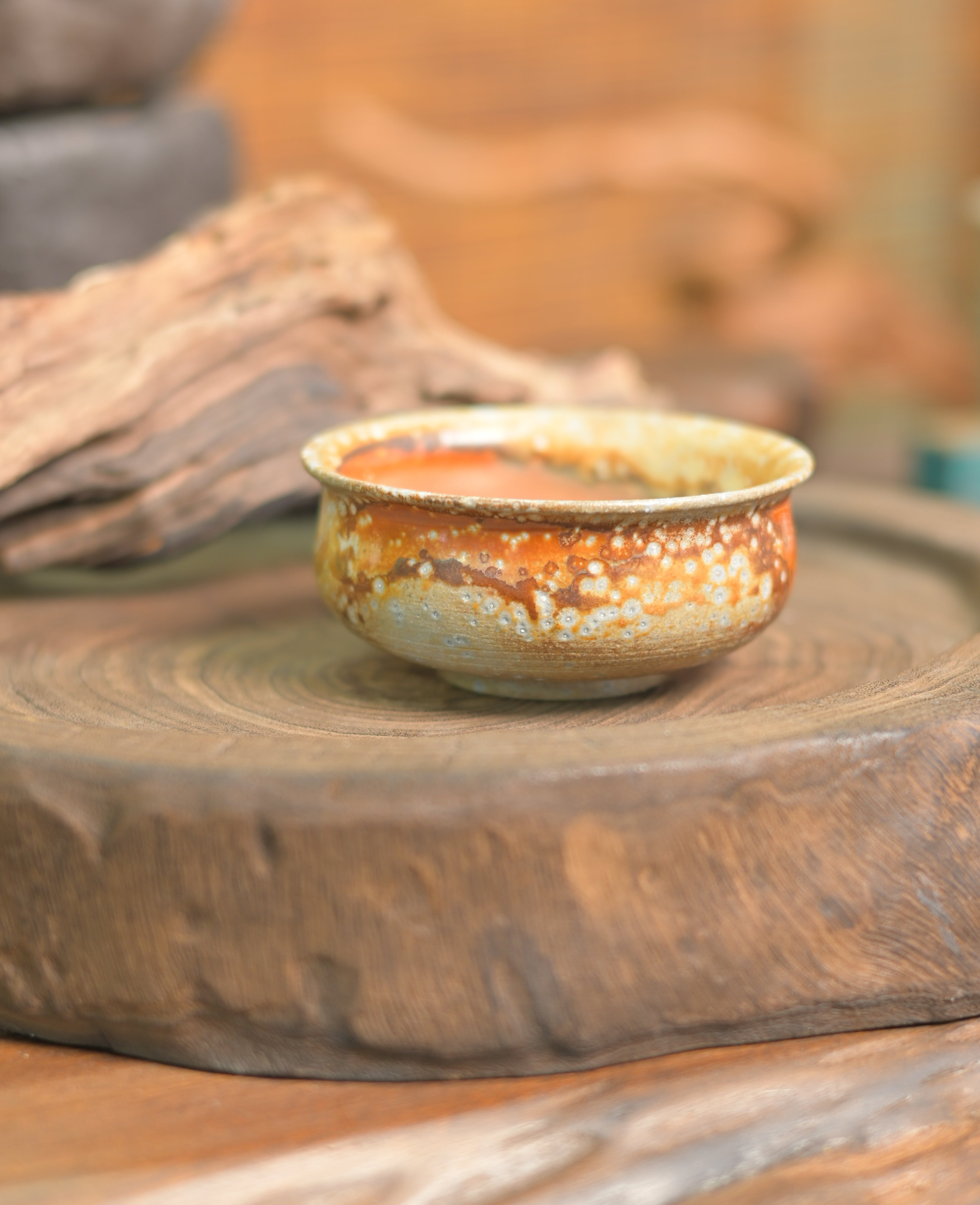 wood fired teacup 1299a107 693c 4663 9014 – Unique Piece Wood-Fired Coarse Pottery Pu'er Cup 80ml by Kungfuyang