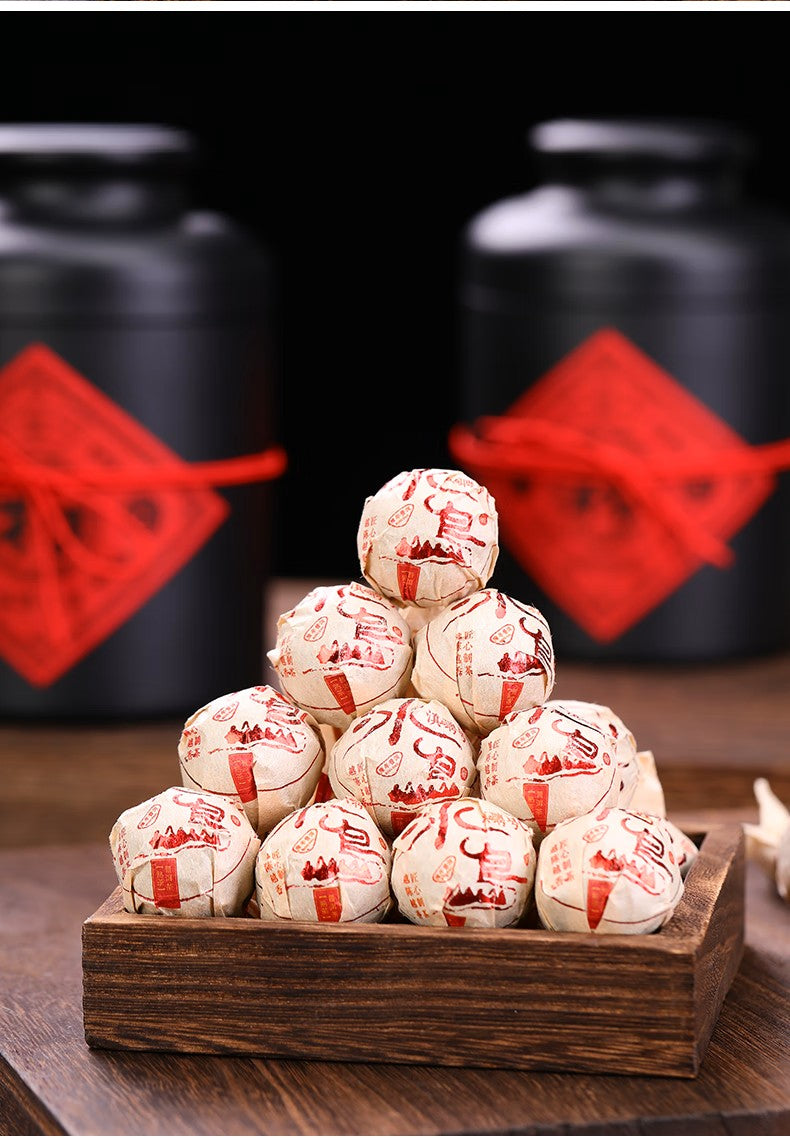 bingdao ancient tree dragon pearl ripe pu – 2012 Bingdao Ancient Tree Dragon Pearl Ripe Pu-erh Tea by Kungfuyang, view 4-2