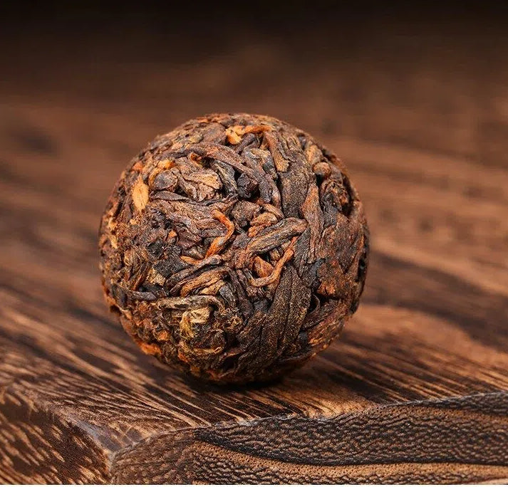 bingdao ancient tree dragon pearl ripe pu – 2012 Bingdao Ancient Tree Dragon Pearl Ripe Pu-erh Tea by Kungfuyang