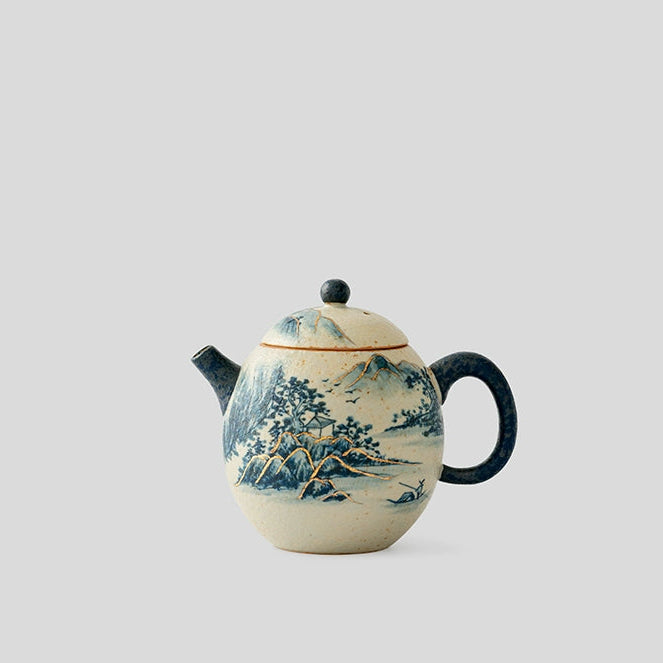 blue and white porcelain hand painted – Blue and White Porcelain Hand-Painted Landscape Dragon by Kungfuyang