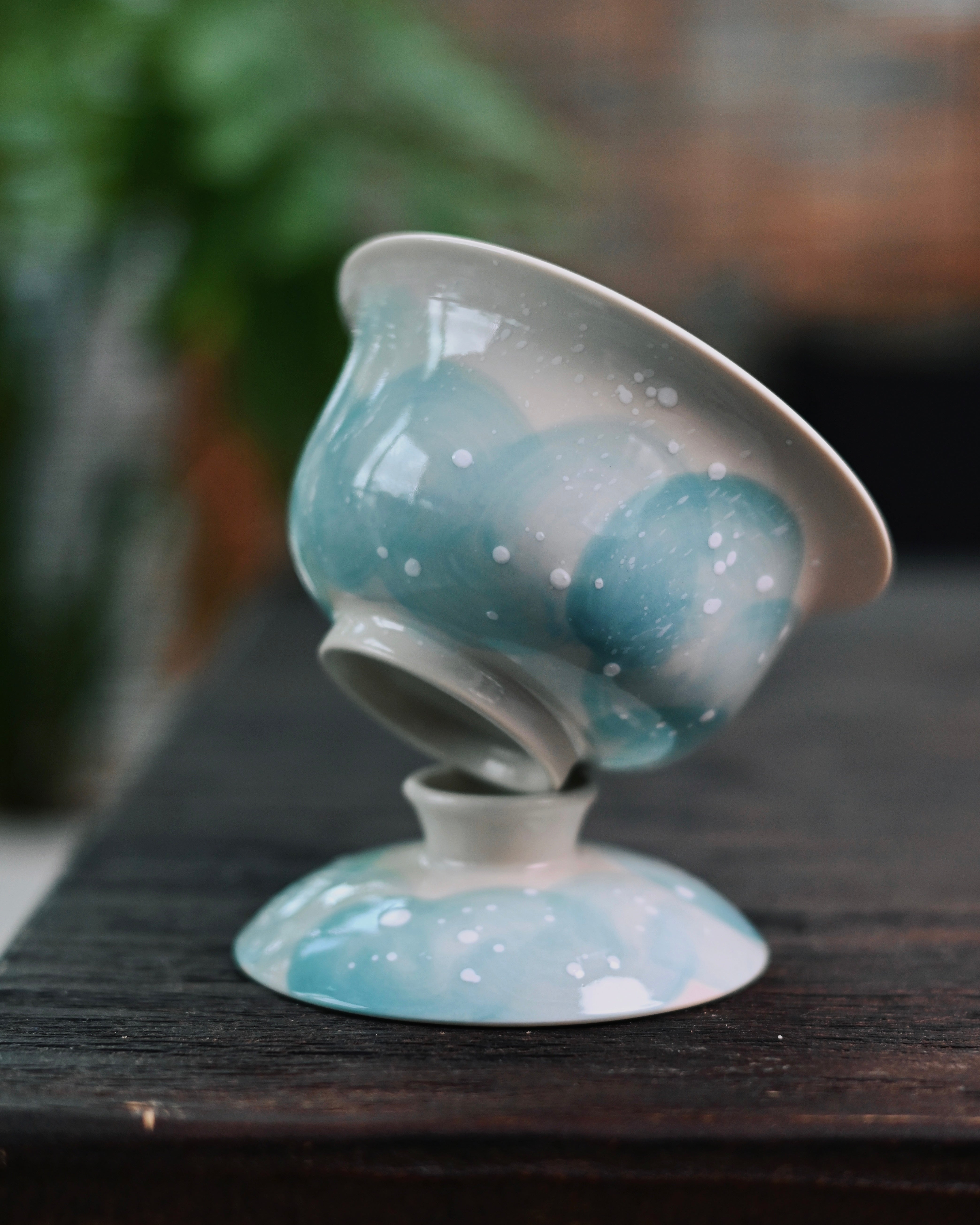 blue white winter theme teaset – Unique Piece Jingdezhen Handmade Underglaze “Snow Plain” by Kungfuyang