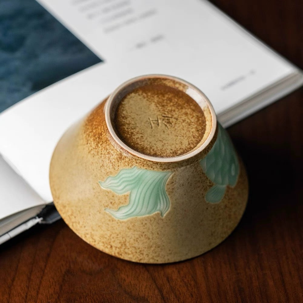 celadon ash glaze tea set – Longquan Celadon Teapot in Plum Green with Plant Ash Glaze by Kungfuyang