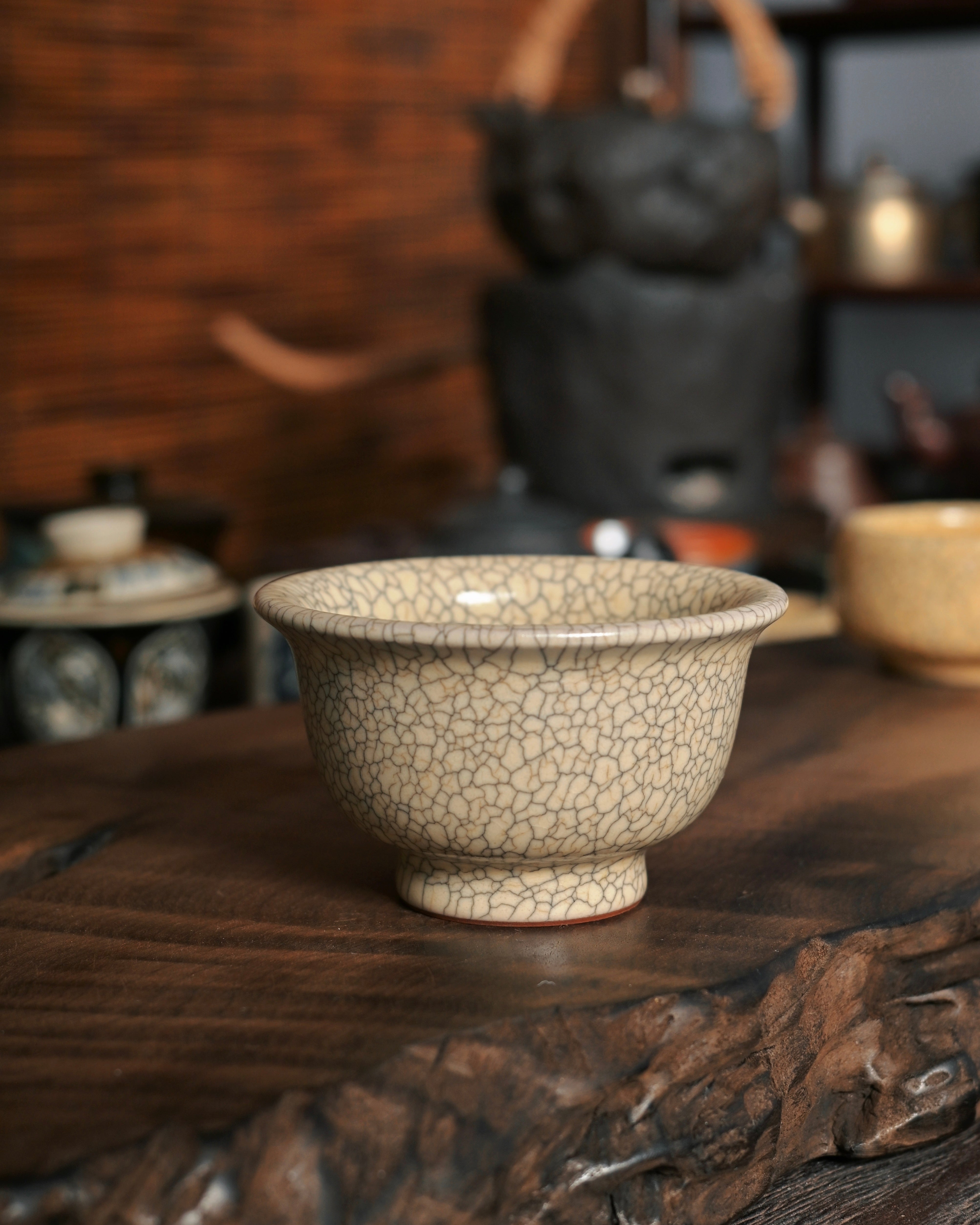 celadon ge kiln crackle surface – Longquan Celadon Ge-Kiln Yashou Cup 100ml by Kungfuyang