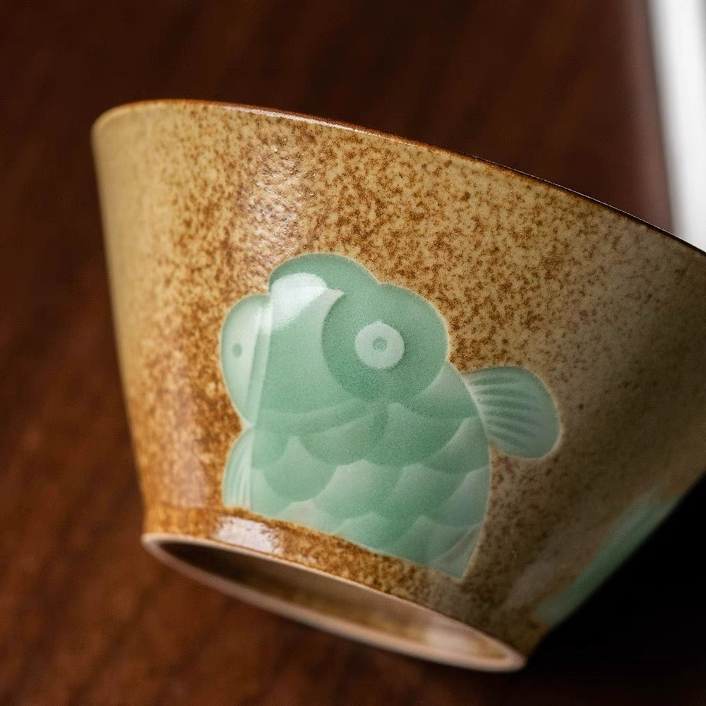 celadon glaze luxury tea set – Longquan Celadon Teapot in Plum Green with Plant Ash Glaze by Kungfuyang