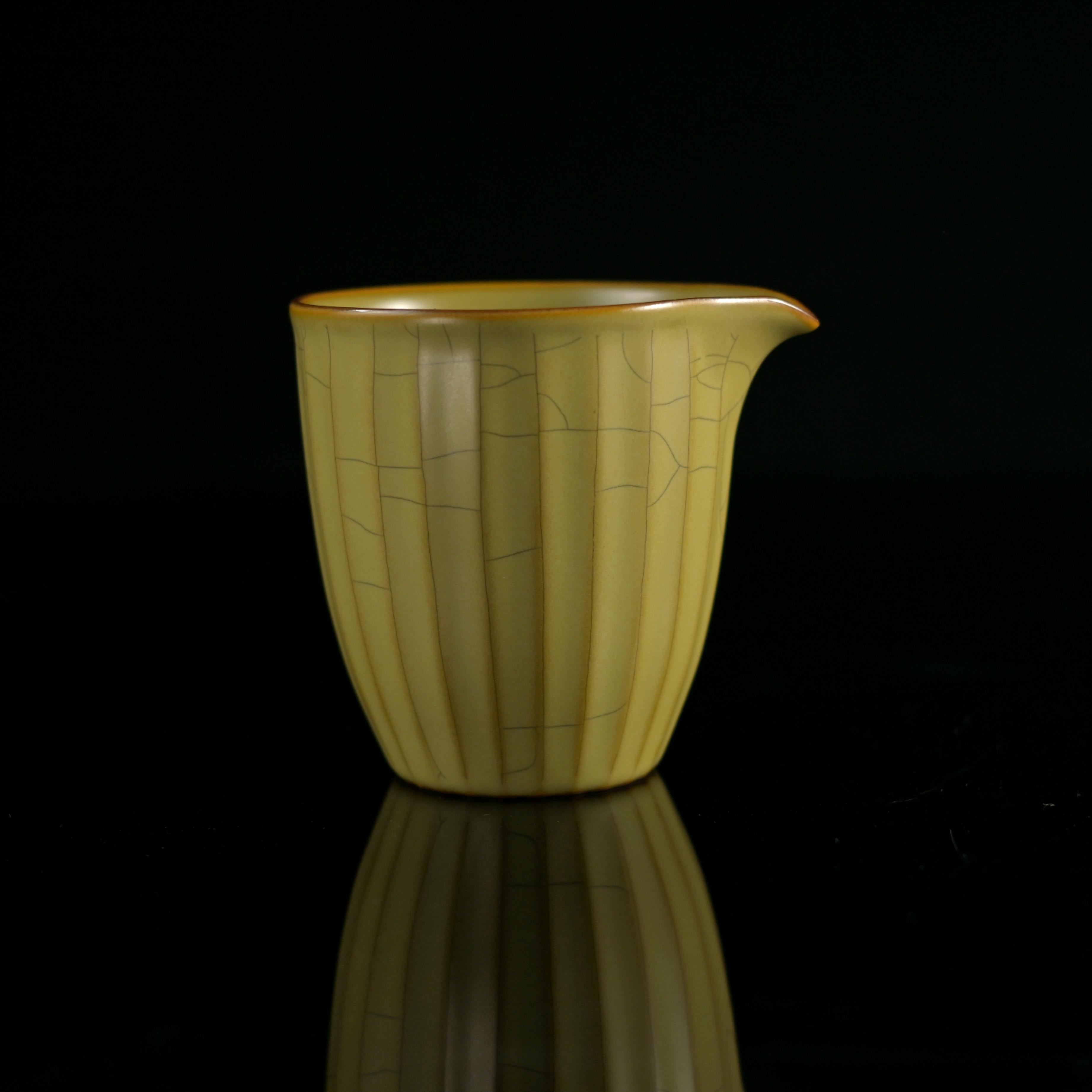 celadon macha glaze gong dao bei – Celadon-Ge Kiln Tea Pitcher(Fairness Cup) Crackle Pattern Tea by Kungfuyang