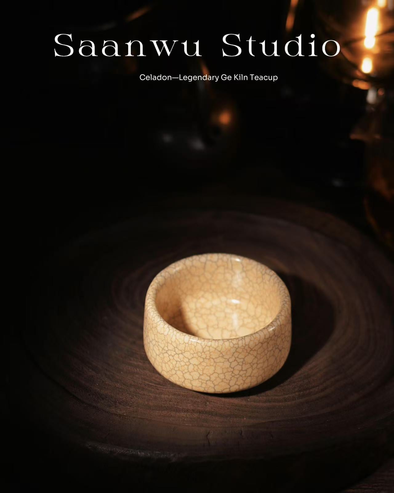 celadon porcelain crackle glaze teacup – Longquan Celadon – "Legendary Ge Kiln" Master Teacup by Kungfuyang