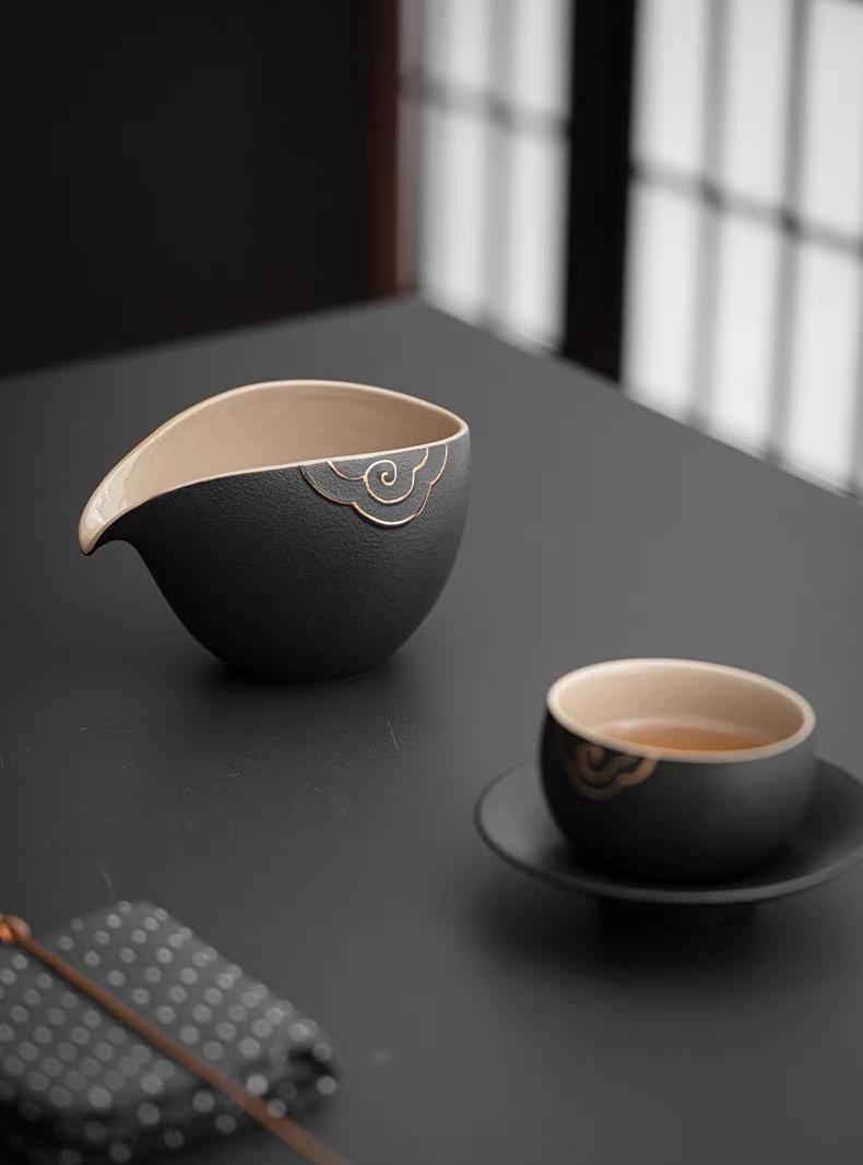 ceramic gongdaobei fairness cup – Wabi-sabi Style Rustic Clay Tea Pitcher / Fairness Cup (Gong by Kungfuyang