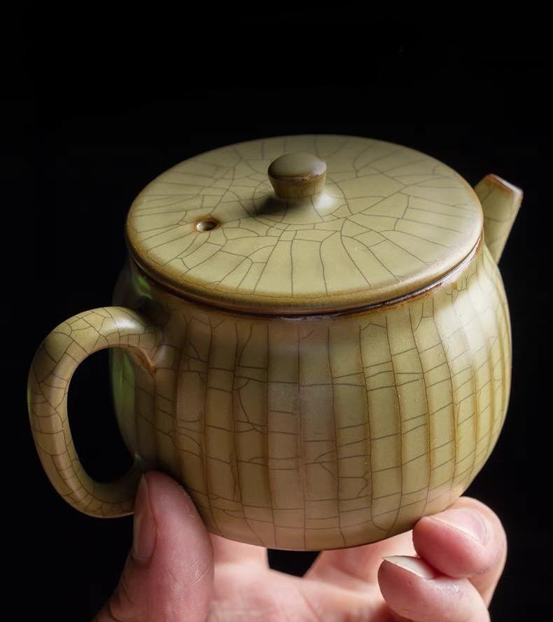 ceramic teapot celadon – Longquan Celadon – Ge Kiln Hanwa (Han-style)Teapot by Kungfuyang