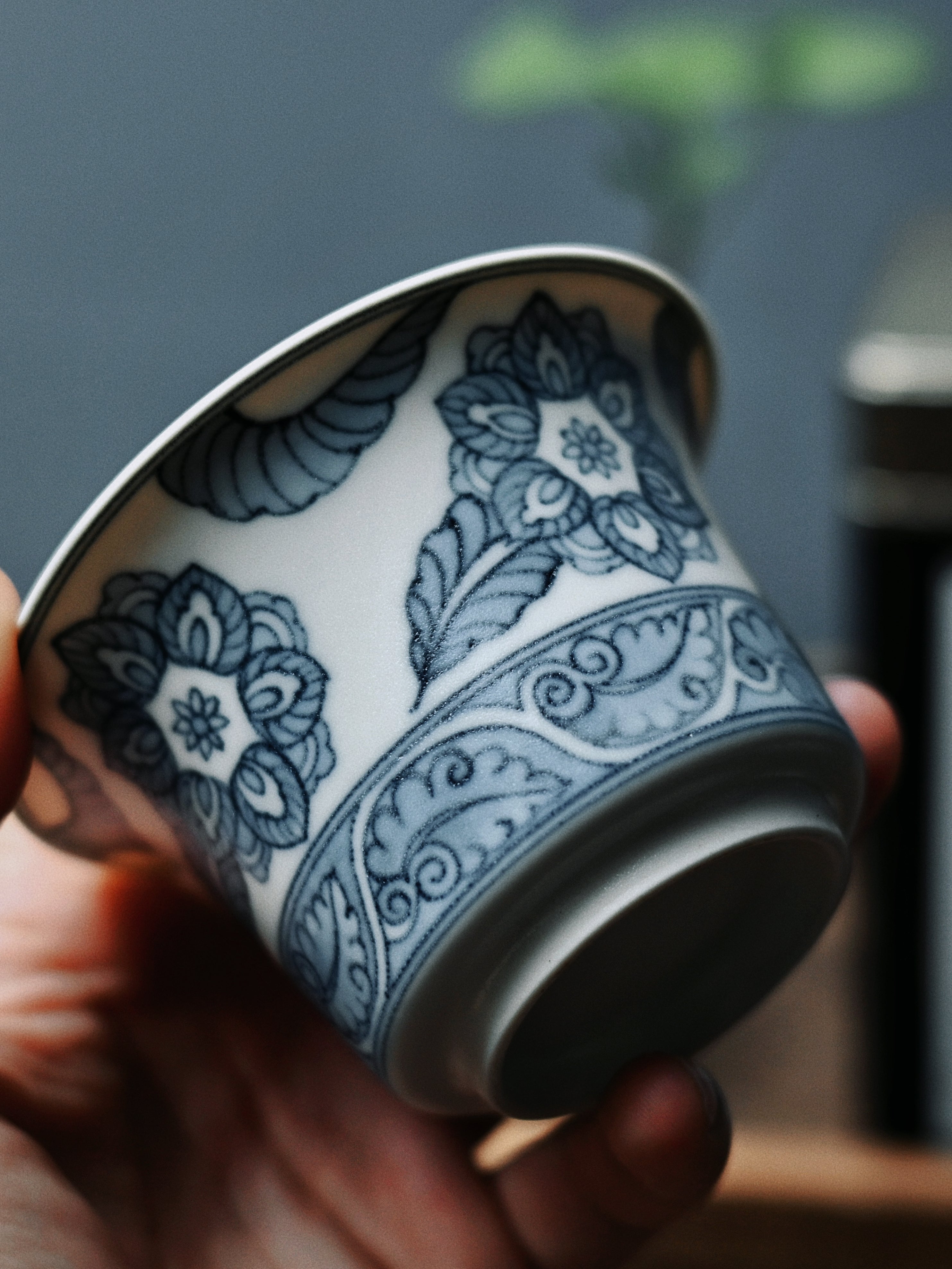 chinese blue and white matte glaze gaiwan – Jingdezhen Blue and White Matte Glaze Gaiwan by Kungfuyang