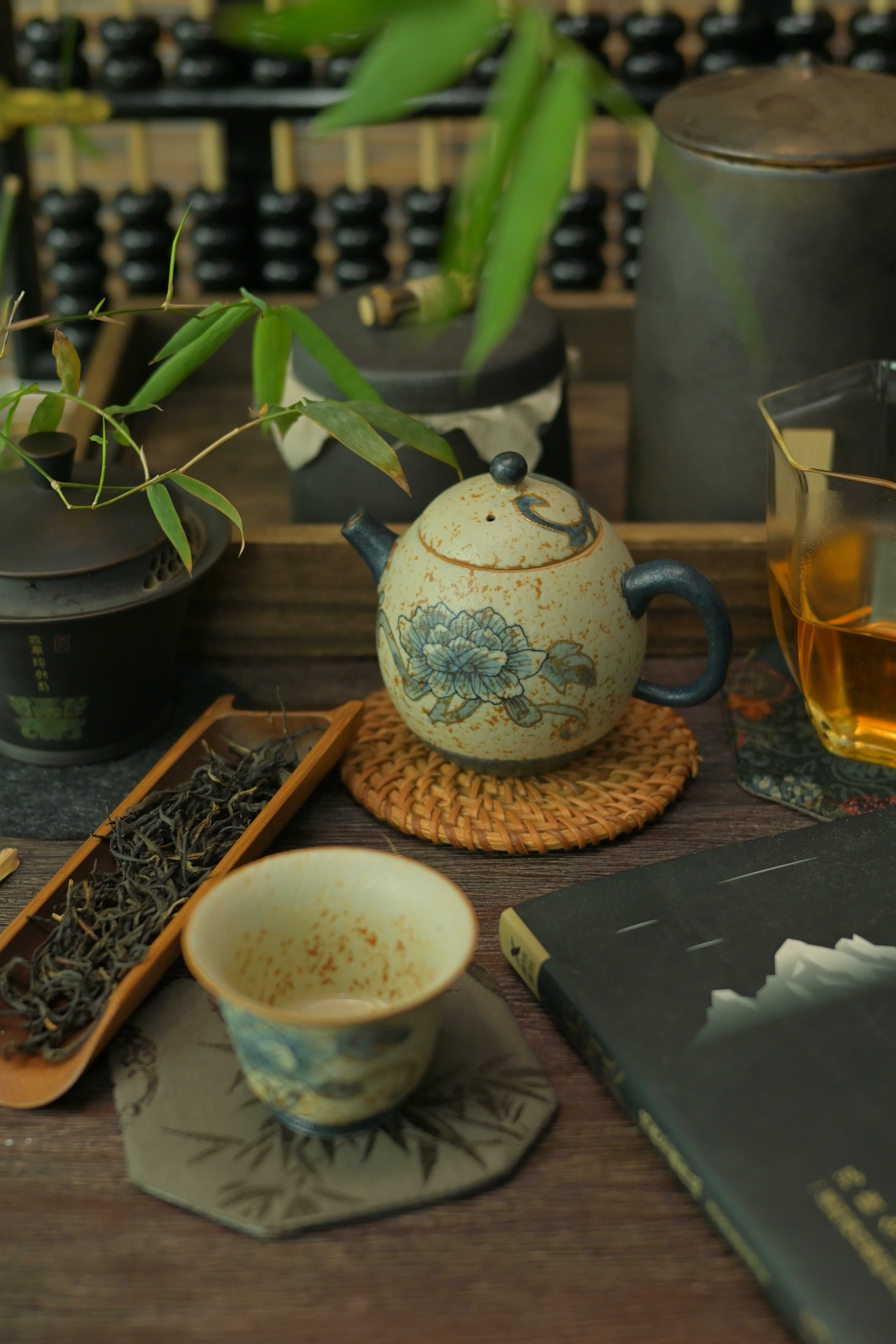 chinese blue and white teapot – Old Clay Blue-and-White Volcanic Stone Caramel Glaze Teacup by Kungfuyang