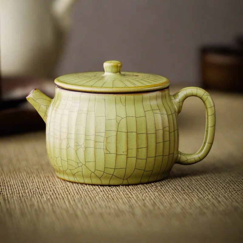 chinese ge kiln ceramics – Longquan Celadon – Ge Kiln Hanwa (Han-style)Teapot by Kungfuyang