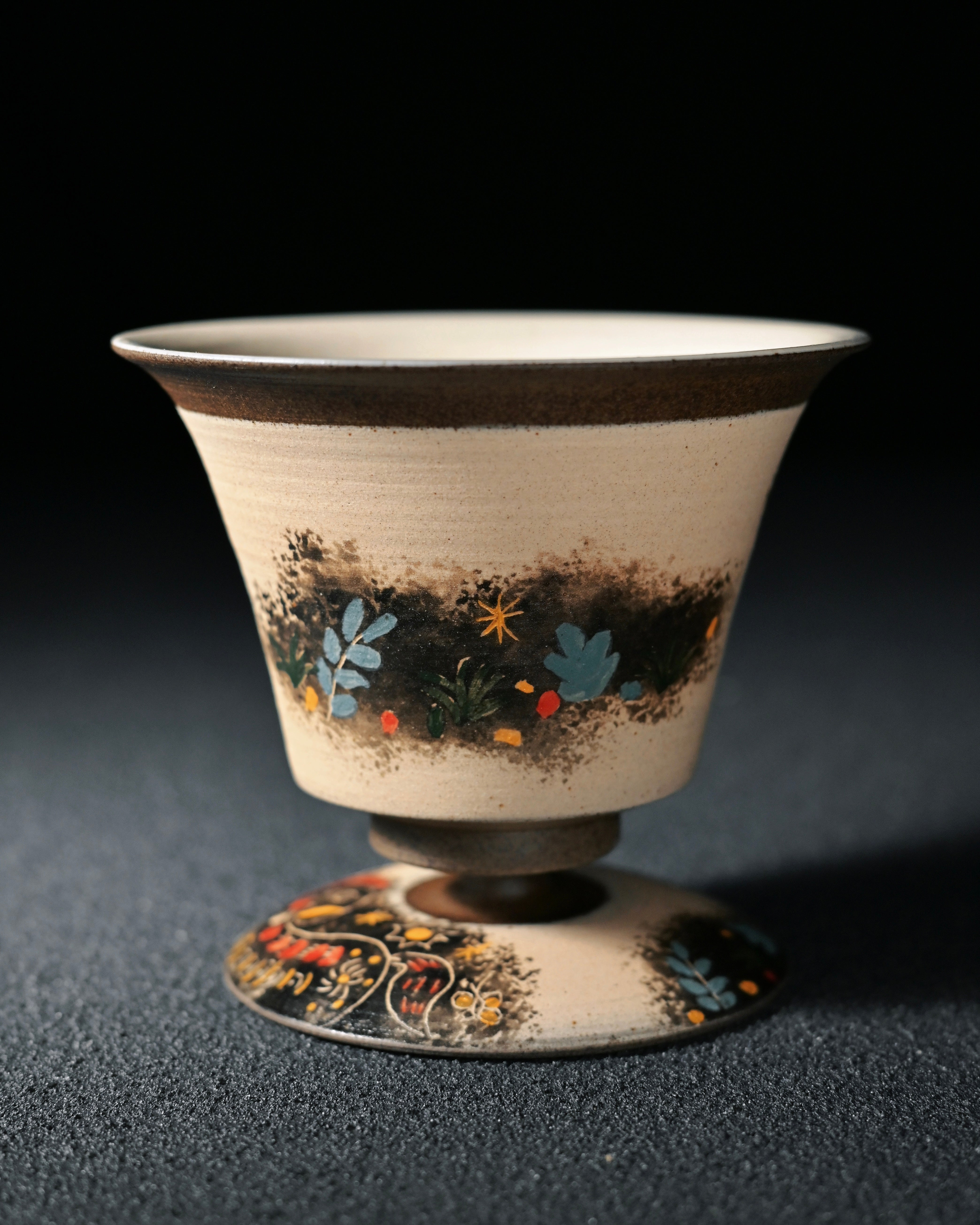 chinese handcrafted chawan set – Jingdezhen Chinese Ink Wash Style Pony Gaiwan 130ml by Kungfuyang