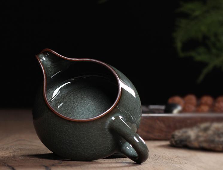 chinese porcelain celadon – Handmade Ge kiln Celadon Iron Clay Tea Pitcher by Kungfuyang
