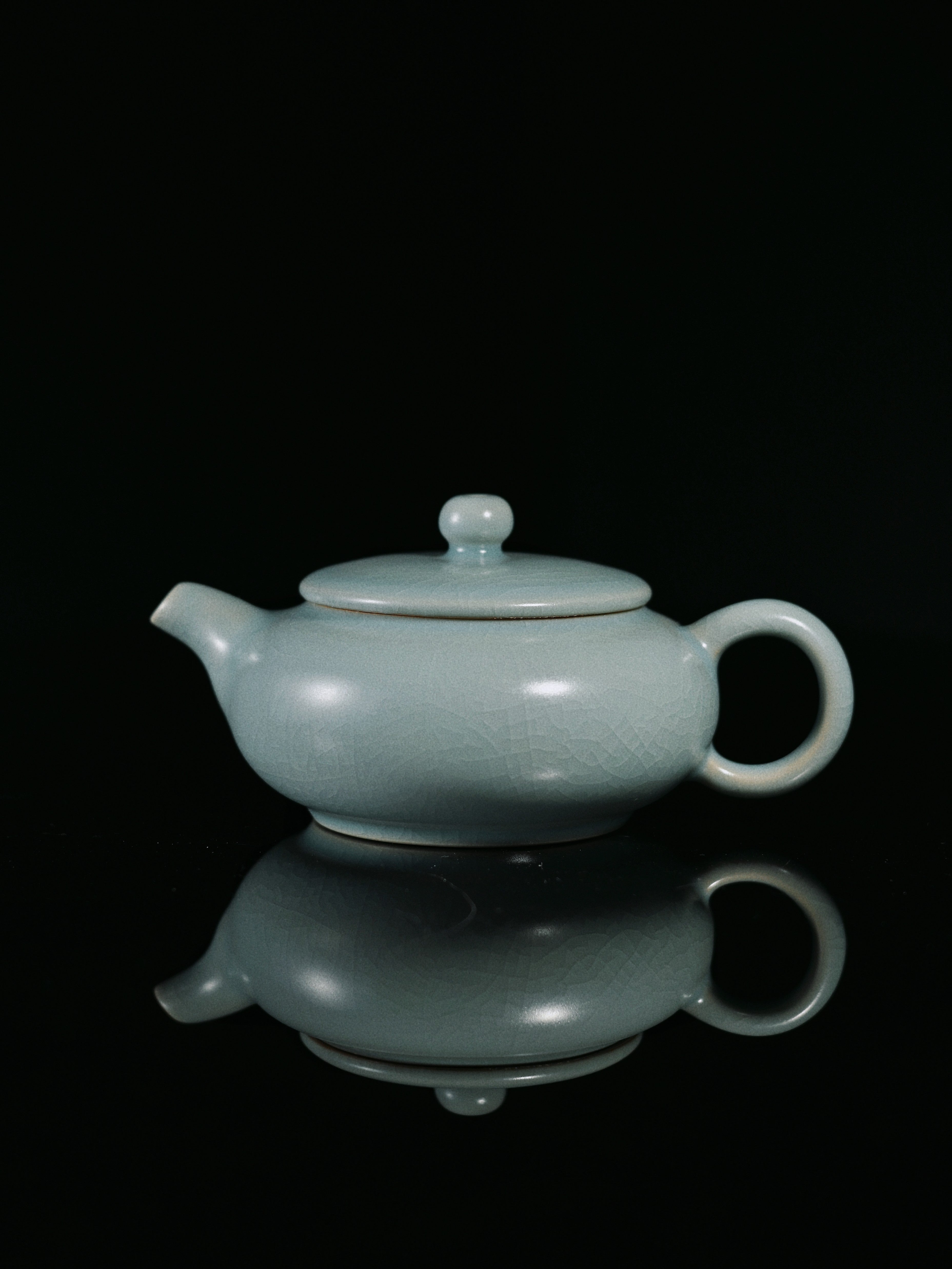 chinese ru ceramic teapot crackle glaze – Ru Porcelain Vintage Glaze Archaized Teapot 180ml by Kungfuyang, view 9-2