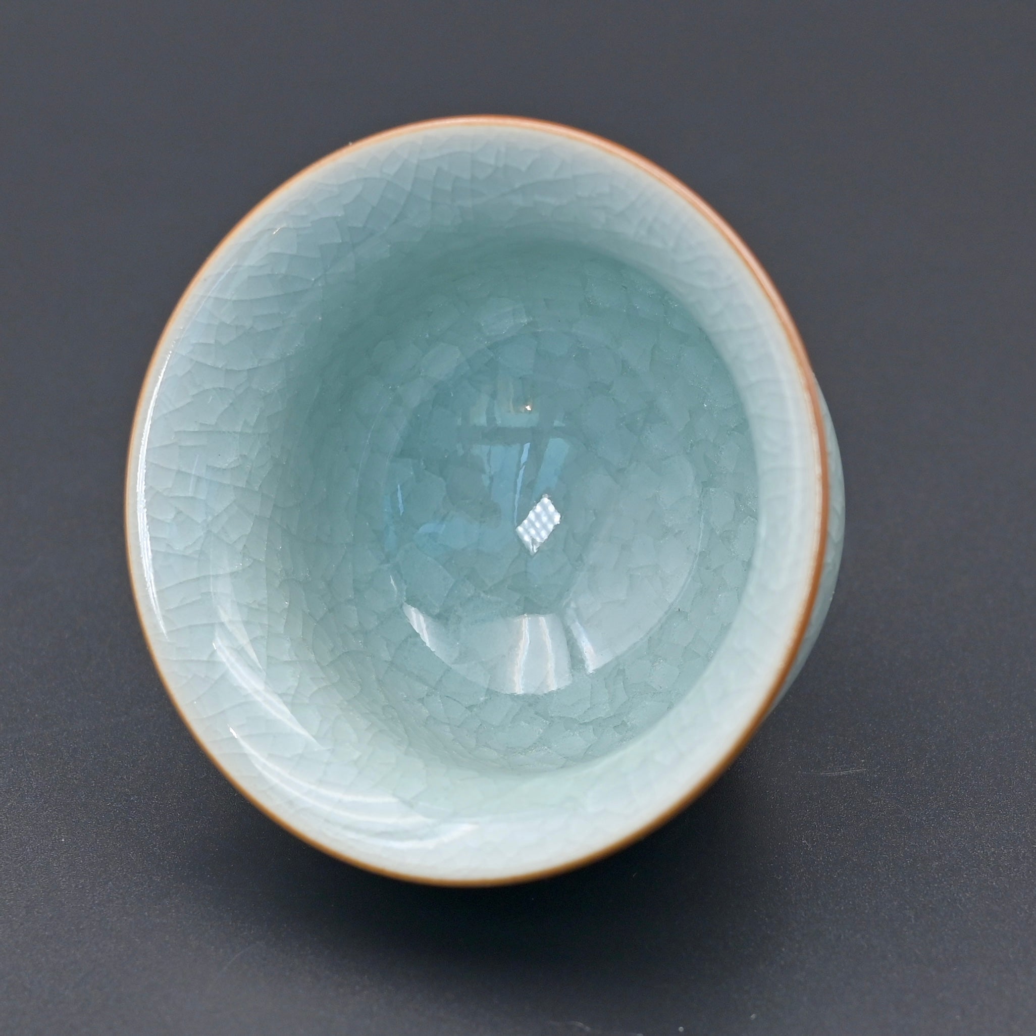 chinese ru kiln ru ware teacup – Ru Porcelain Ice-Crackle Glaze Press Hand Cup by Kungfuyang
