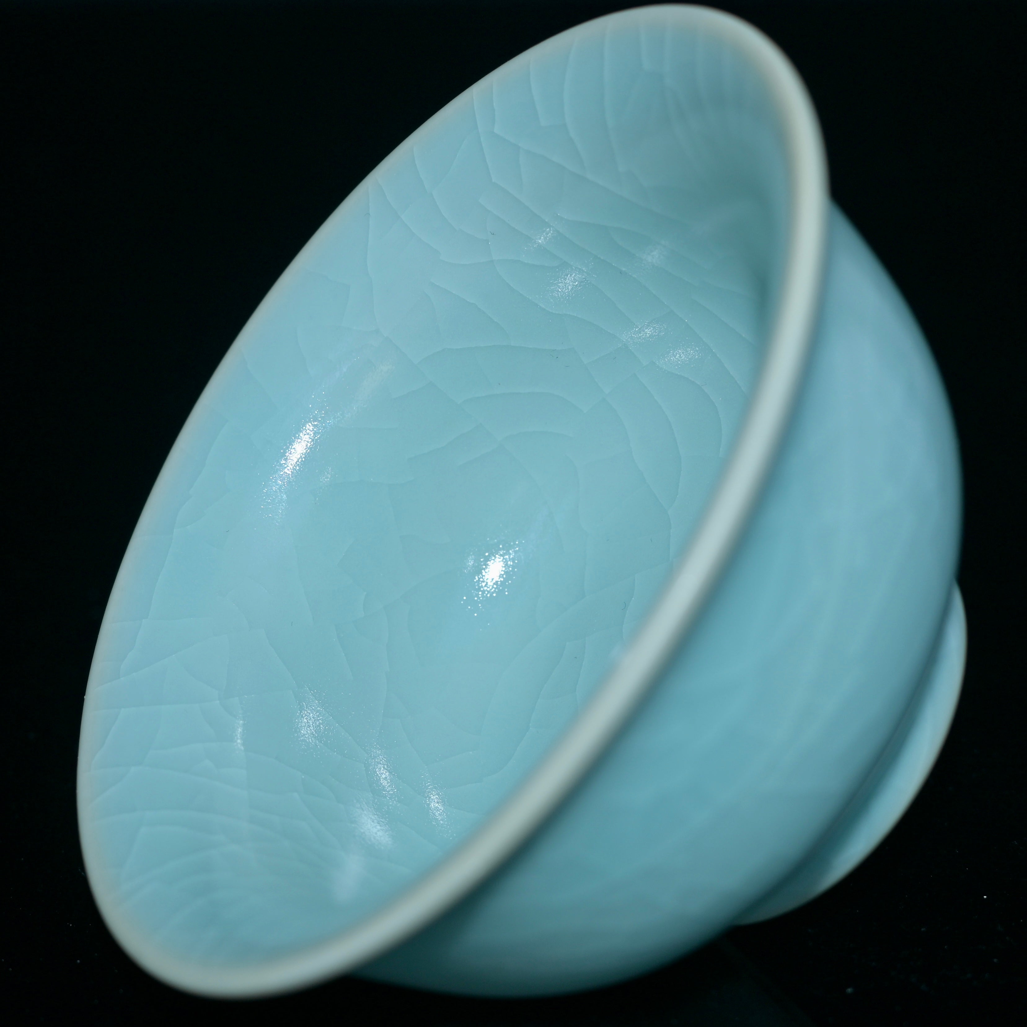 chinese ru ware – Ru Porcelain Vintage Glaze Fine Crackles Press Hand Cup by Kungfuyang
