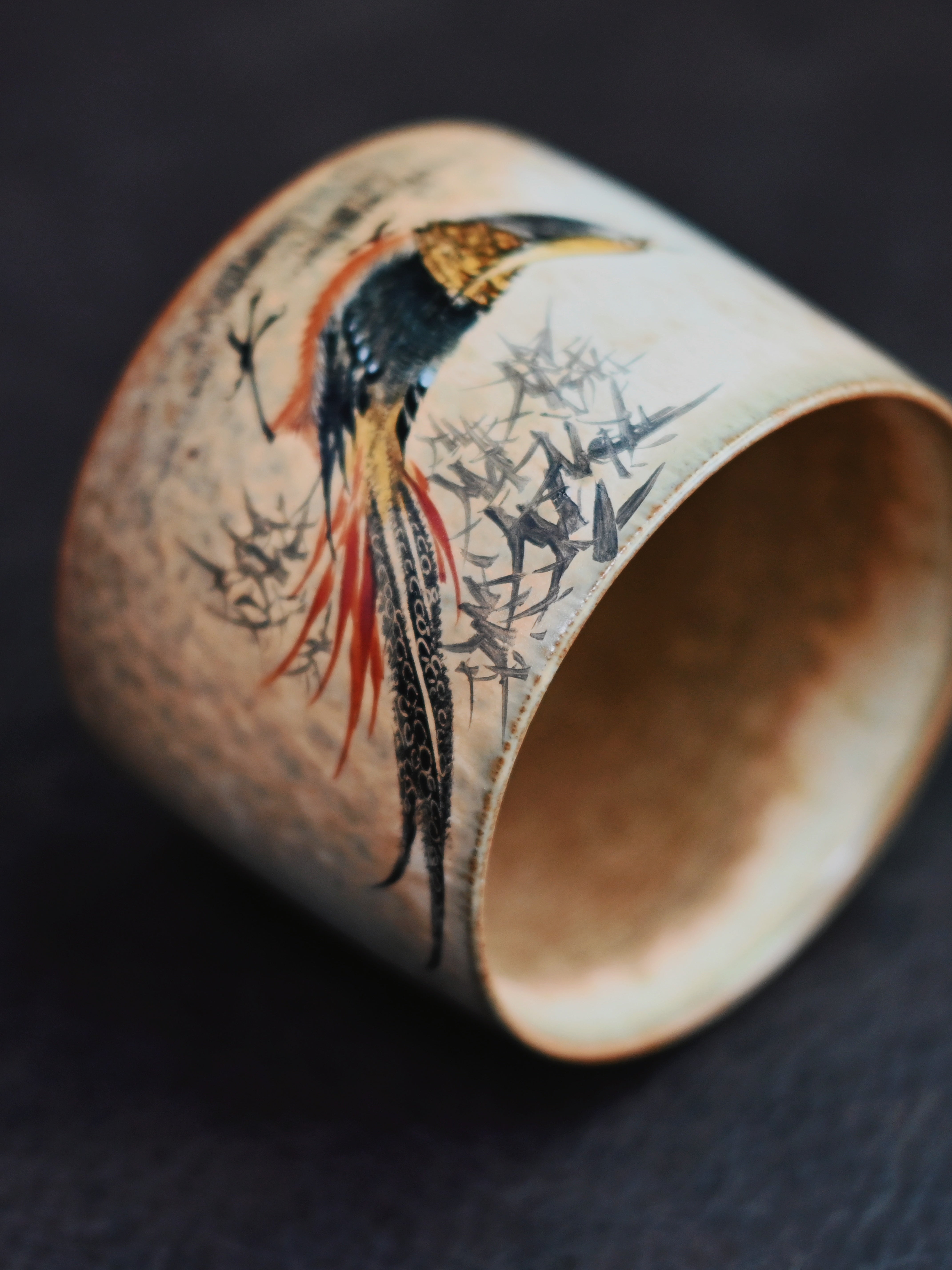 chinese style painting birds pattern – Jingdezhen Hand-Painted Chinese Bird-and-Bee Master Cup by Kungfuyang