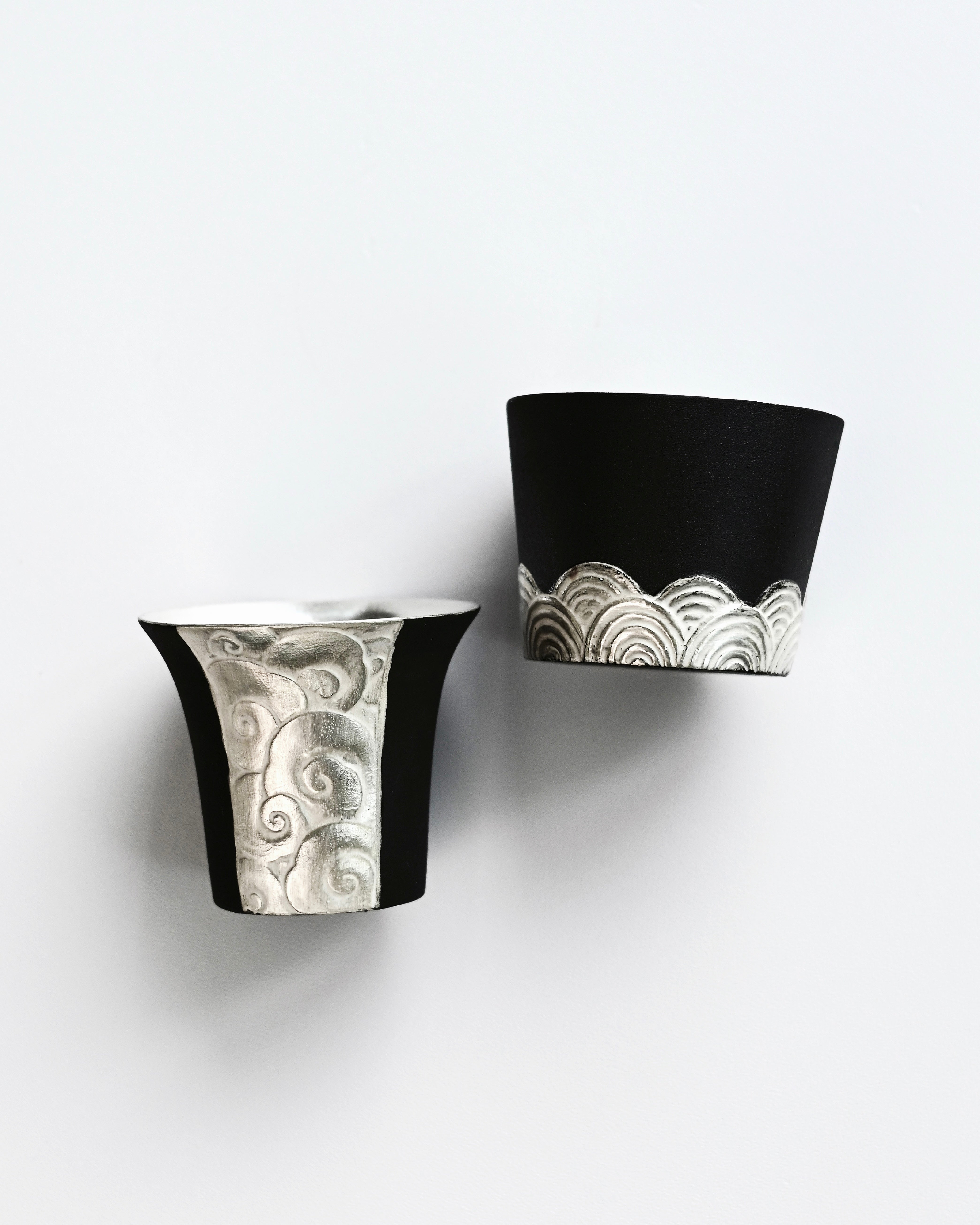 classic silvered chinese tea cup – Vintage Silver-Gilt Chinese Ceramic Teacup by Kungfuyang