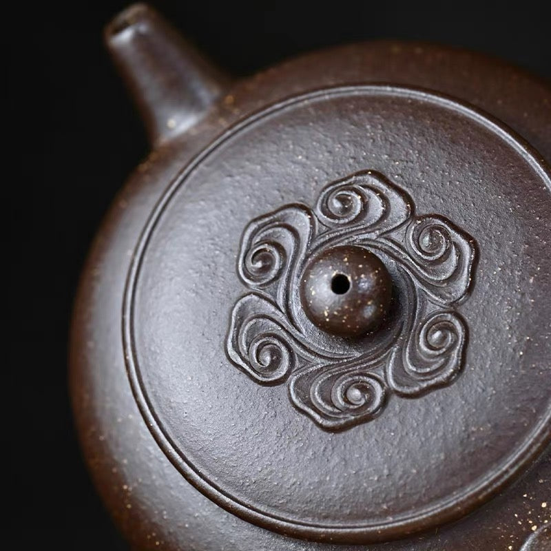 clouds pattern yixing teapot purple clay – Yixing Purple Clay Auspicious Clouds Zisha Teapot 170ml by Kungfuyang