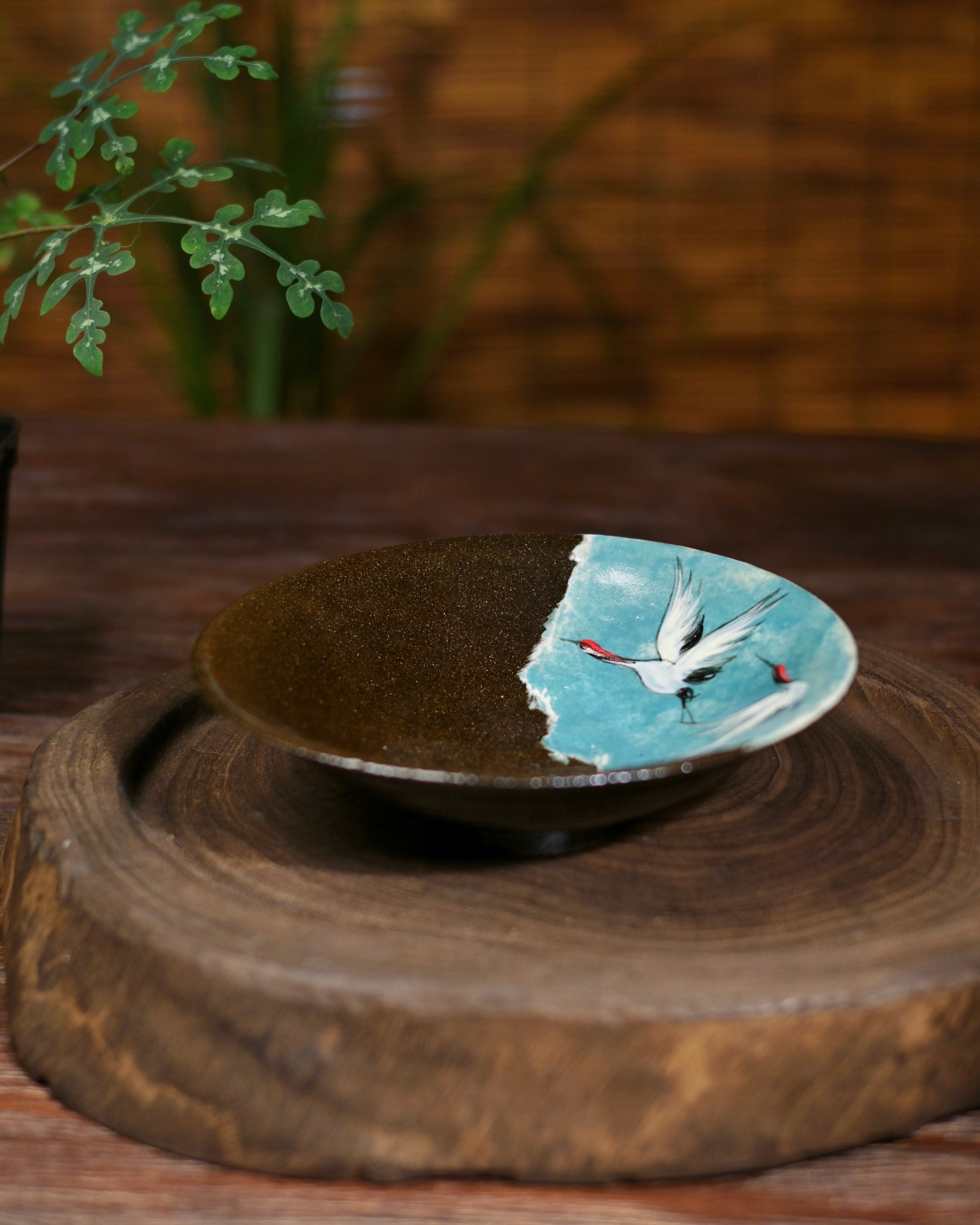 contrasting colors teapot drip tray angled – Jingdezhen Handmade Coarse Pottery Contrast Teapot Drip Tray by Kungfuyang