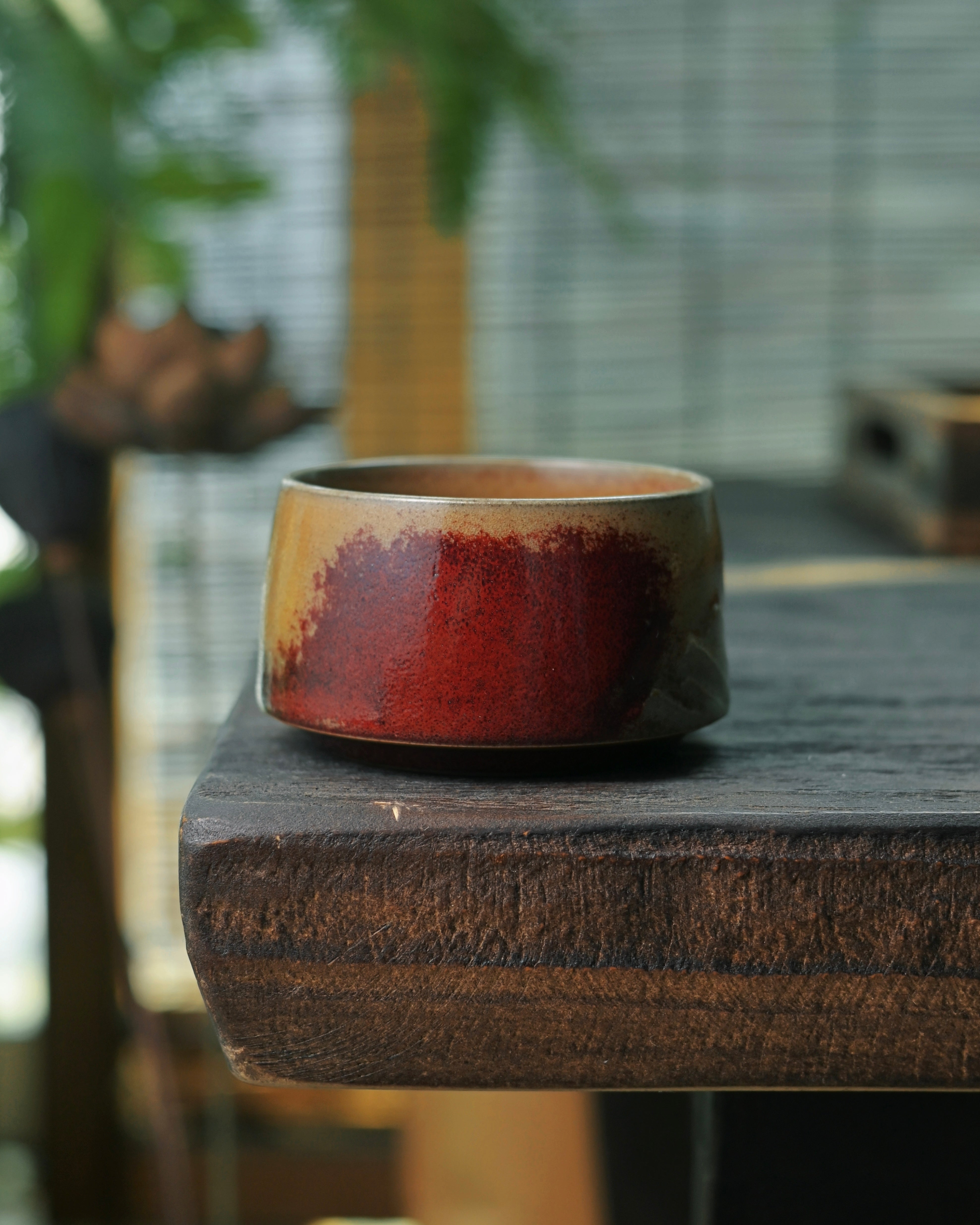 copper iron glaze chemistry – Jun Ware Hand-Carved Mountain Pattern Teacup by Kungfuyang