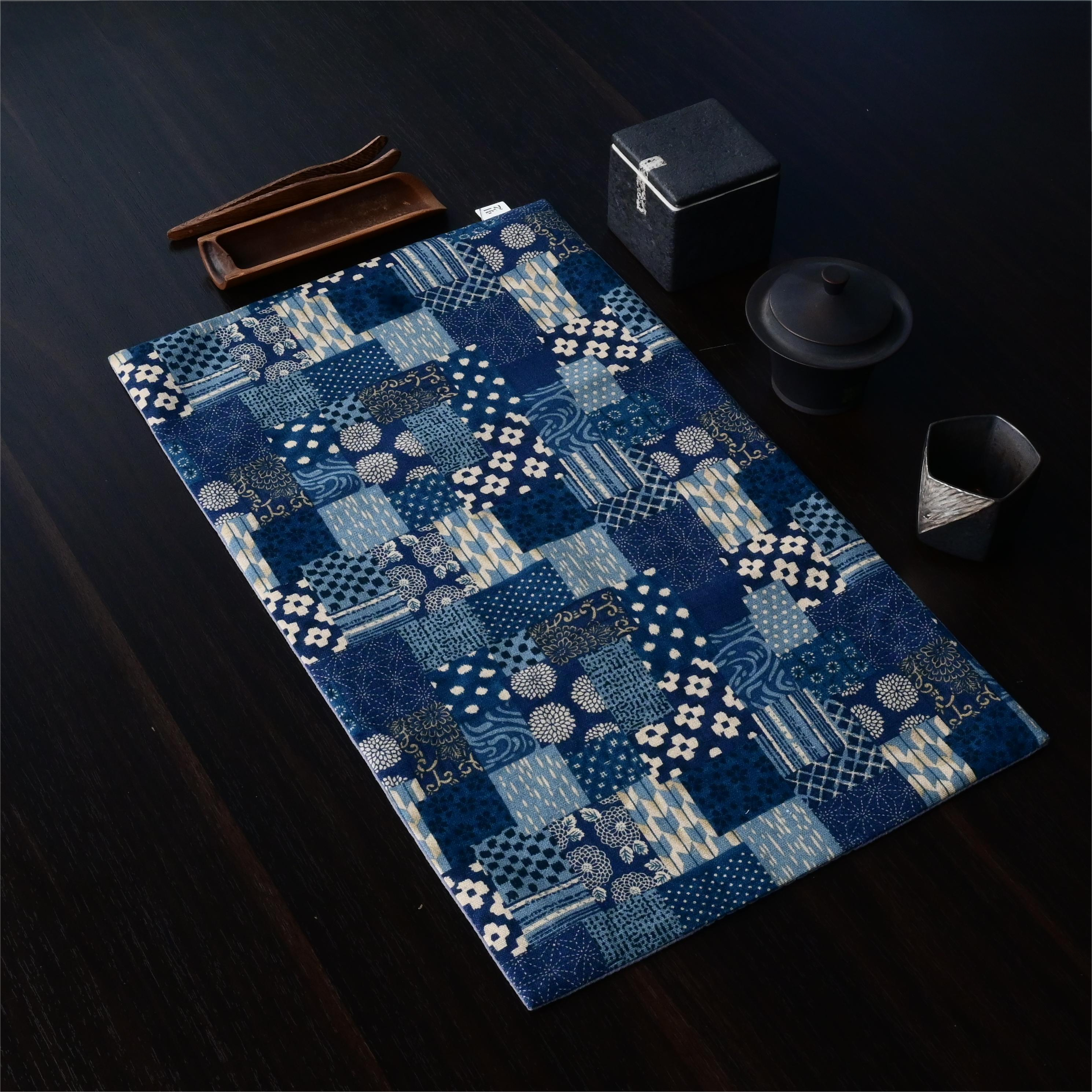 cotton and linen tea cloth – Cotton and Linen Printed Absorbent Retro Tablecloth Teamat by Kungfuyang